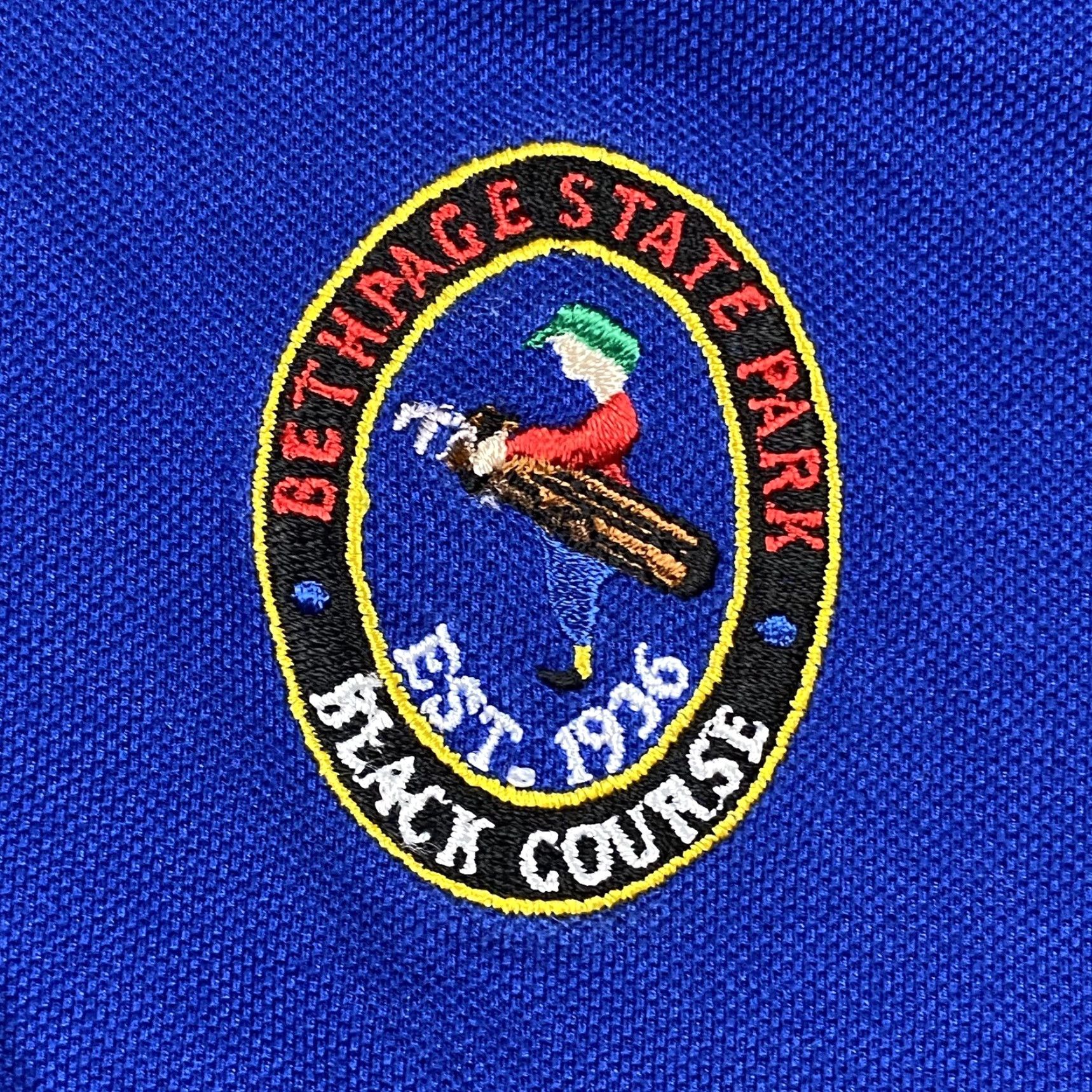 Polo Ralph Lauren VINTAGE POLO GOLF BY RALPH LAUREN Polo Shirt MEN's L Blue Embroidered Tiger Knit Cotton Polo Golf 90s Size US L / EU 52-54 / 3 - 2 Thumbnail