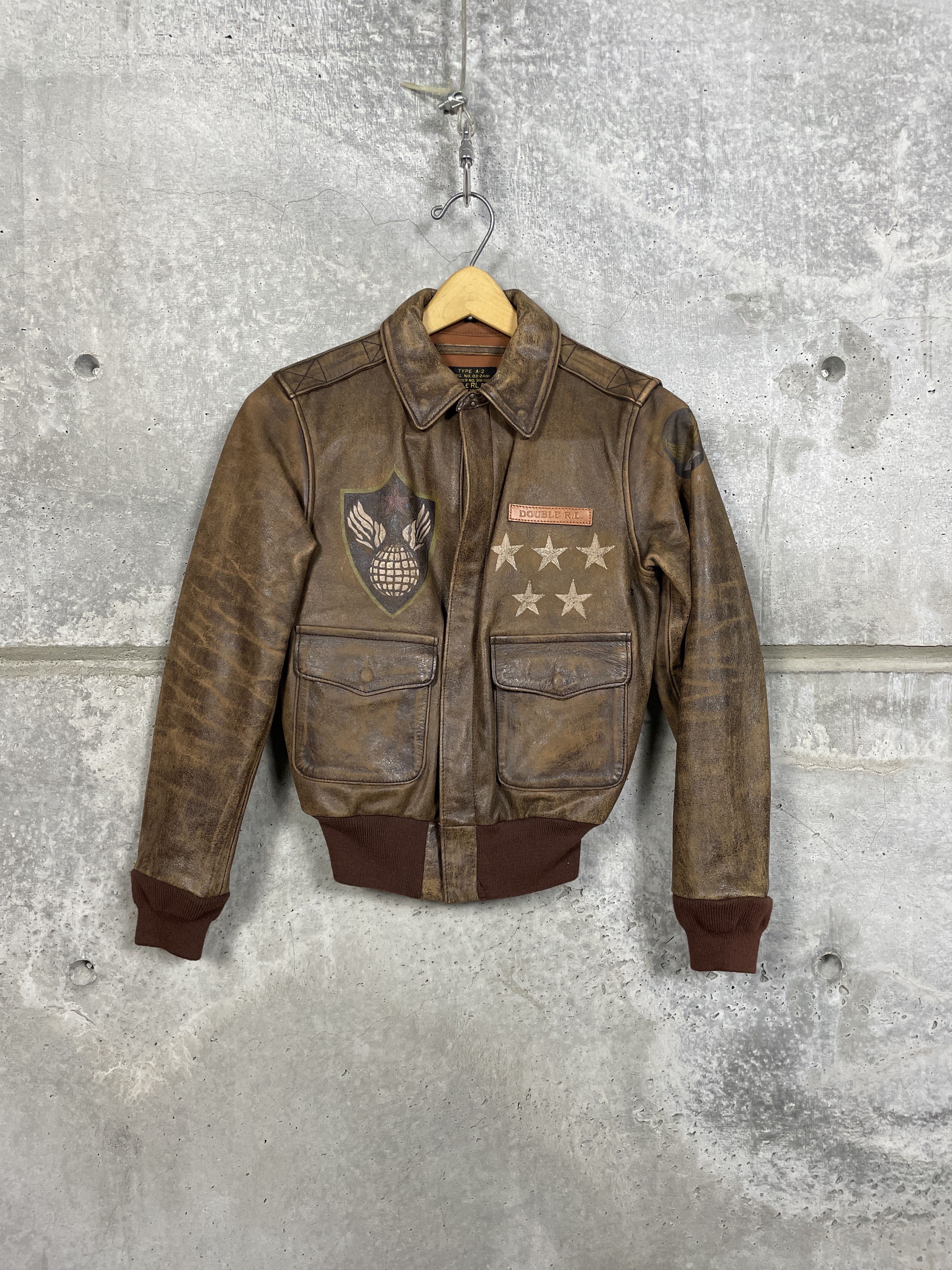 RRL Ralph Lauren $2400 RRL Ralph Lauren Campbell A-2 Leather Jacket double rl Size XS / US 0-2 / IT 36-38 - 4 Thumbnail