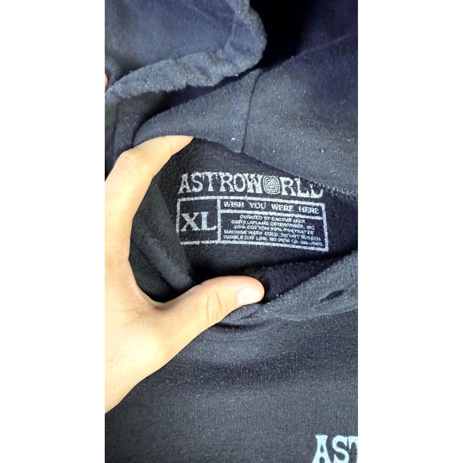 Vintage VINTAGE Astroworld Hoodie Mens XL Black Wish You Were Here Tour 2019 Size US XL / EU 56 / 4 - 3 Thumbnail