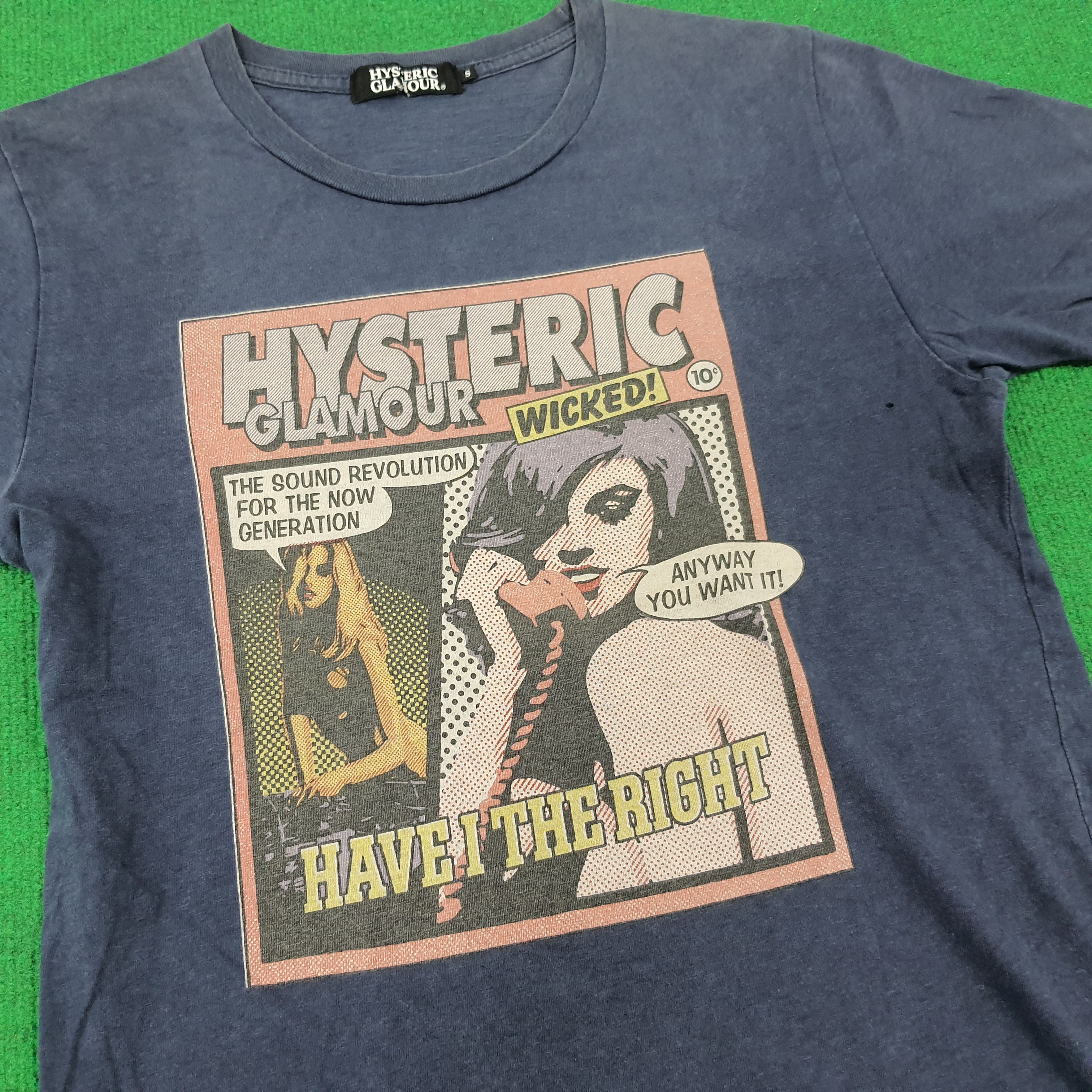 Hysteric Glamour × Japanese Brand × Vintage Vintage Hysteric Glamour Comic Style Japan Brand Tshirt Size US S / EU 44-46 / 1 - 2 Thumbnail