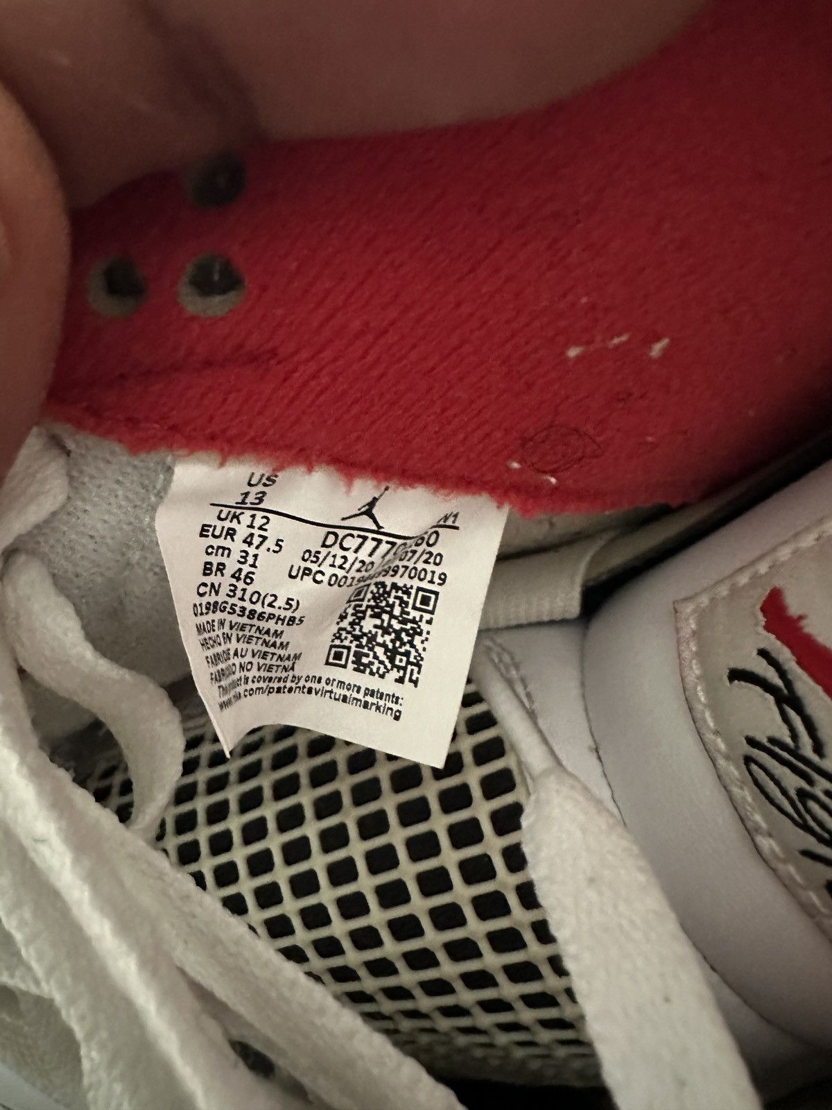 Jordan Brand × Nike Jordan 4 Retro Fire Red Size US 13 / EU 46 - 6 Thumbnail