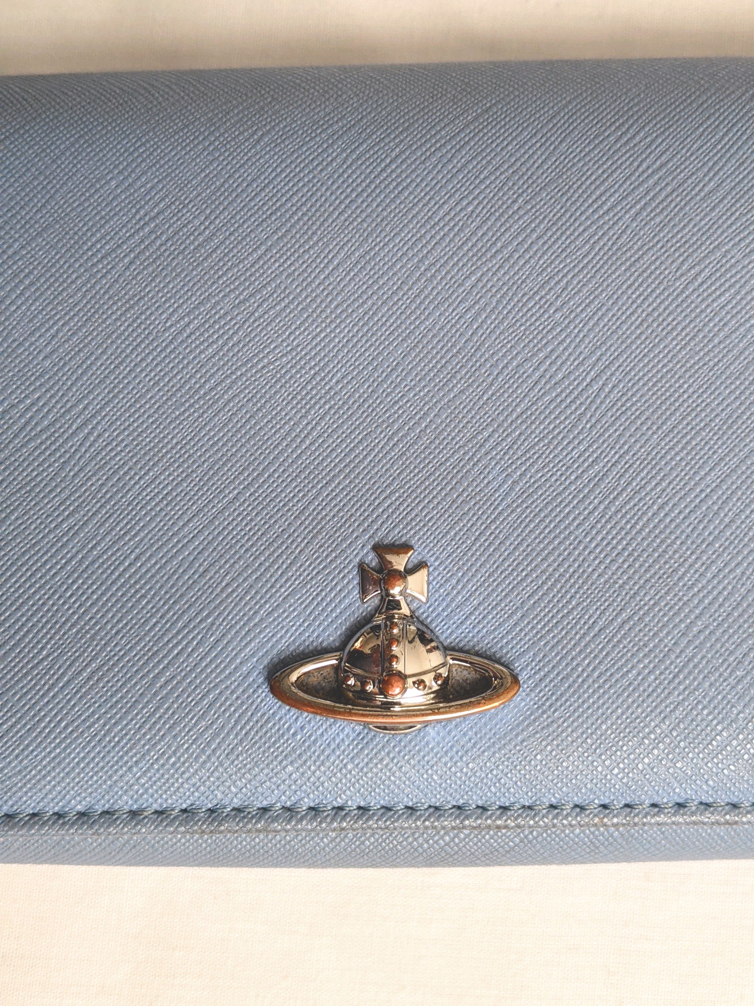 Vivienne Westwood Vivienne Westwood Leather Wallet Cement Blue Color Size ONE SIZE - 3 Thumbnail