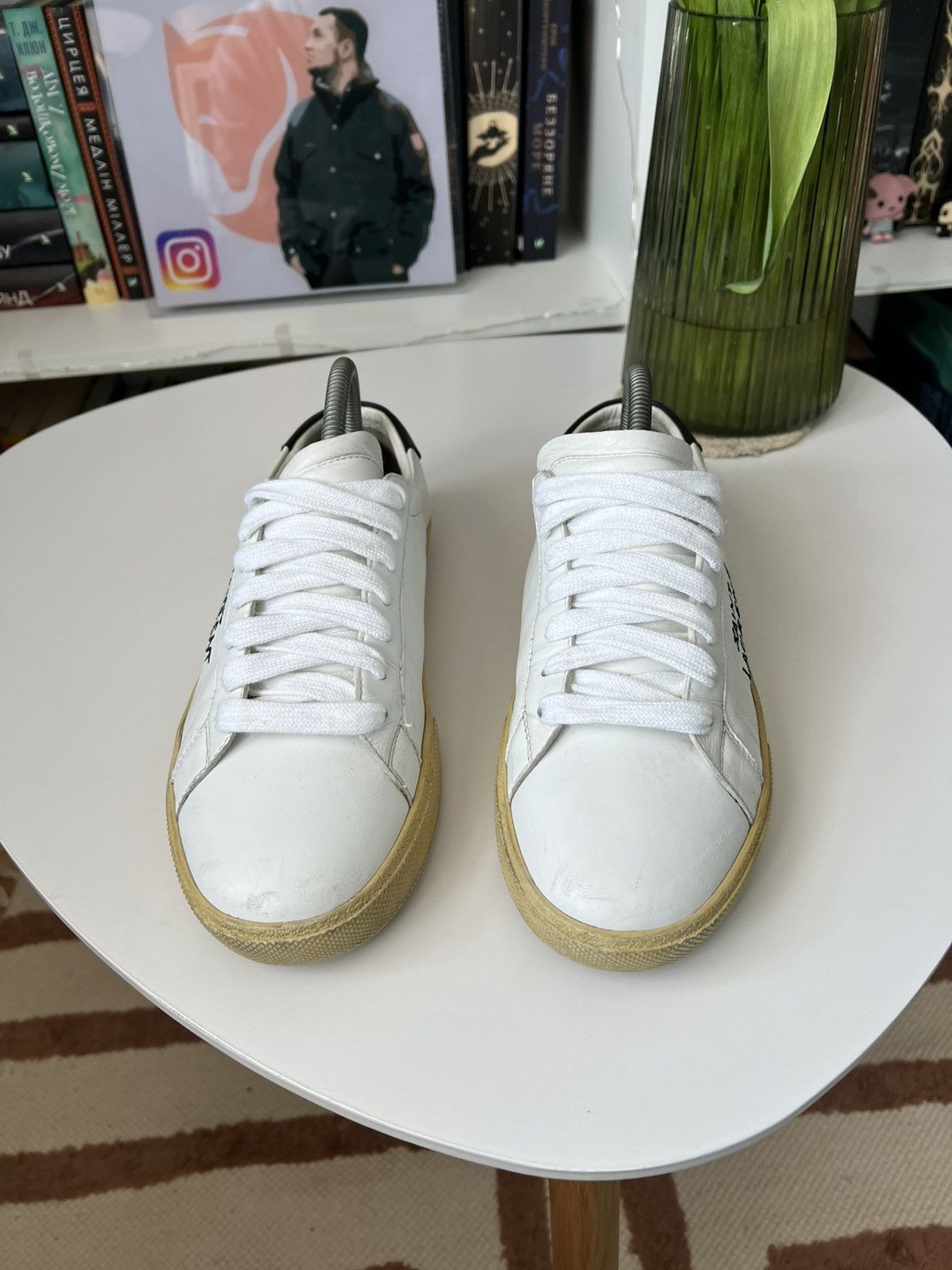 Saint Laurent Paris Saint laurent low top sneakers shoes leather luxury Size US 6.5 / EU 39-40 - 3 Thumbnail