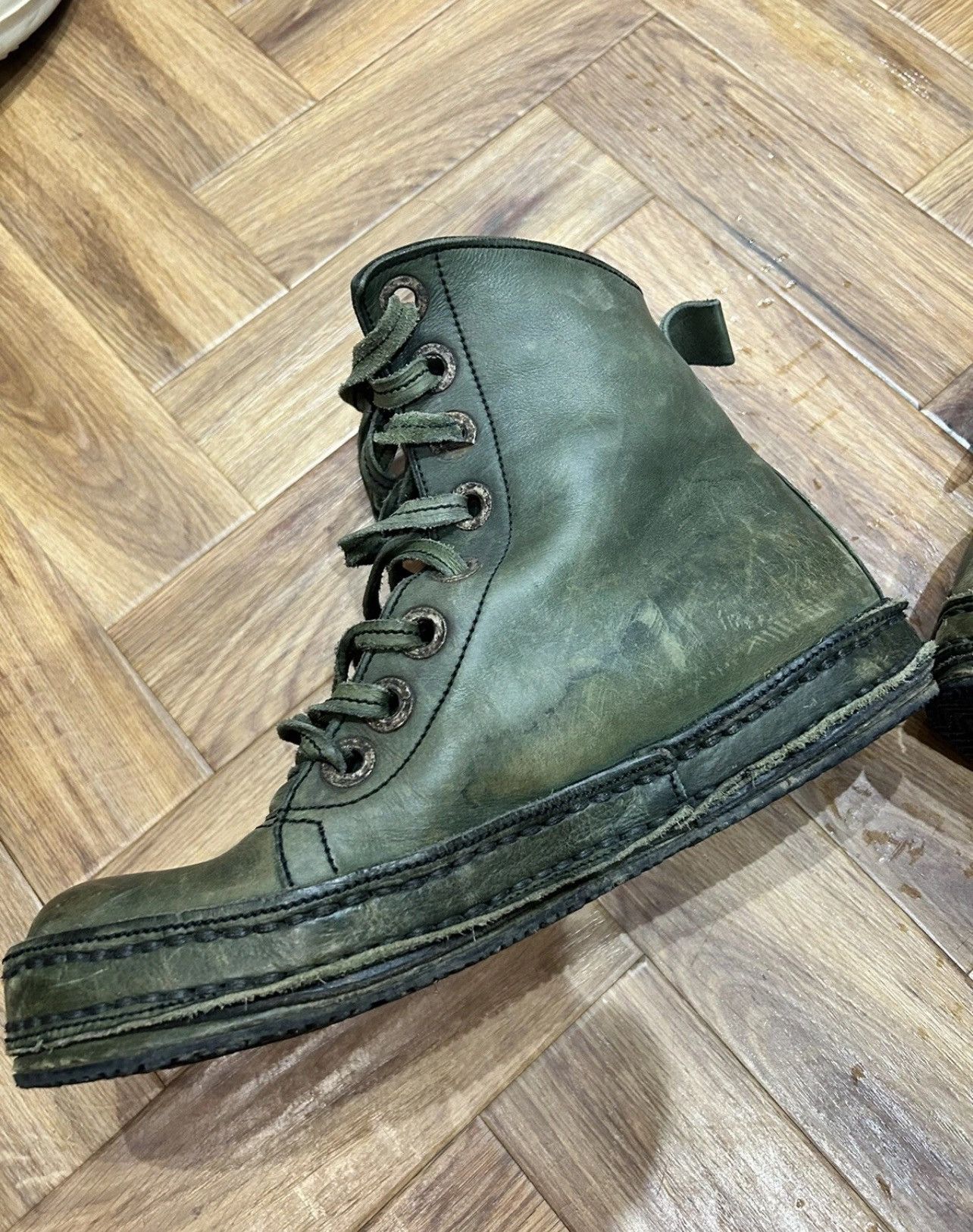 James Kearns James Kearns Handmade Green Horse Leather UK Size 9 Size US 9 / EU 42 - 5 Thumbnail