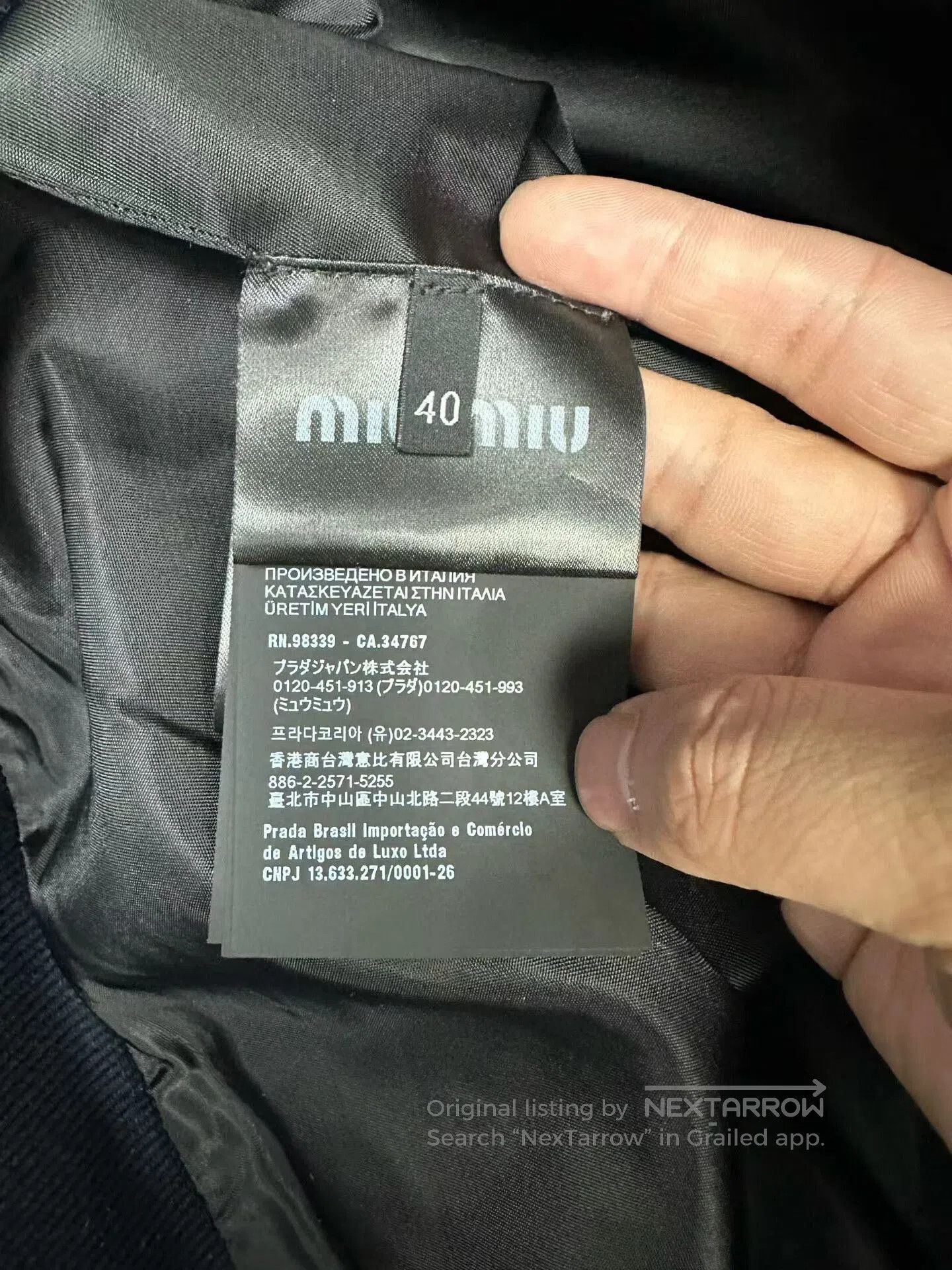 Miu Miu miu miu navy blue embroidered zip jacket. Size M / US 6-8 / IT 42-44 - 4 Thumbnail