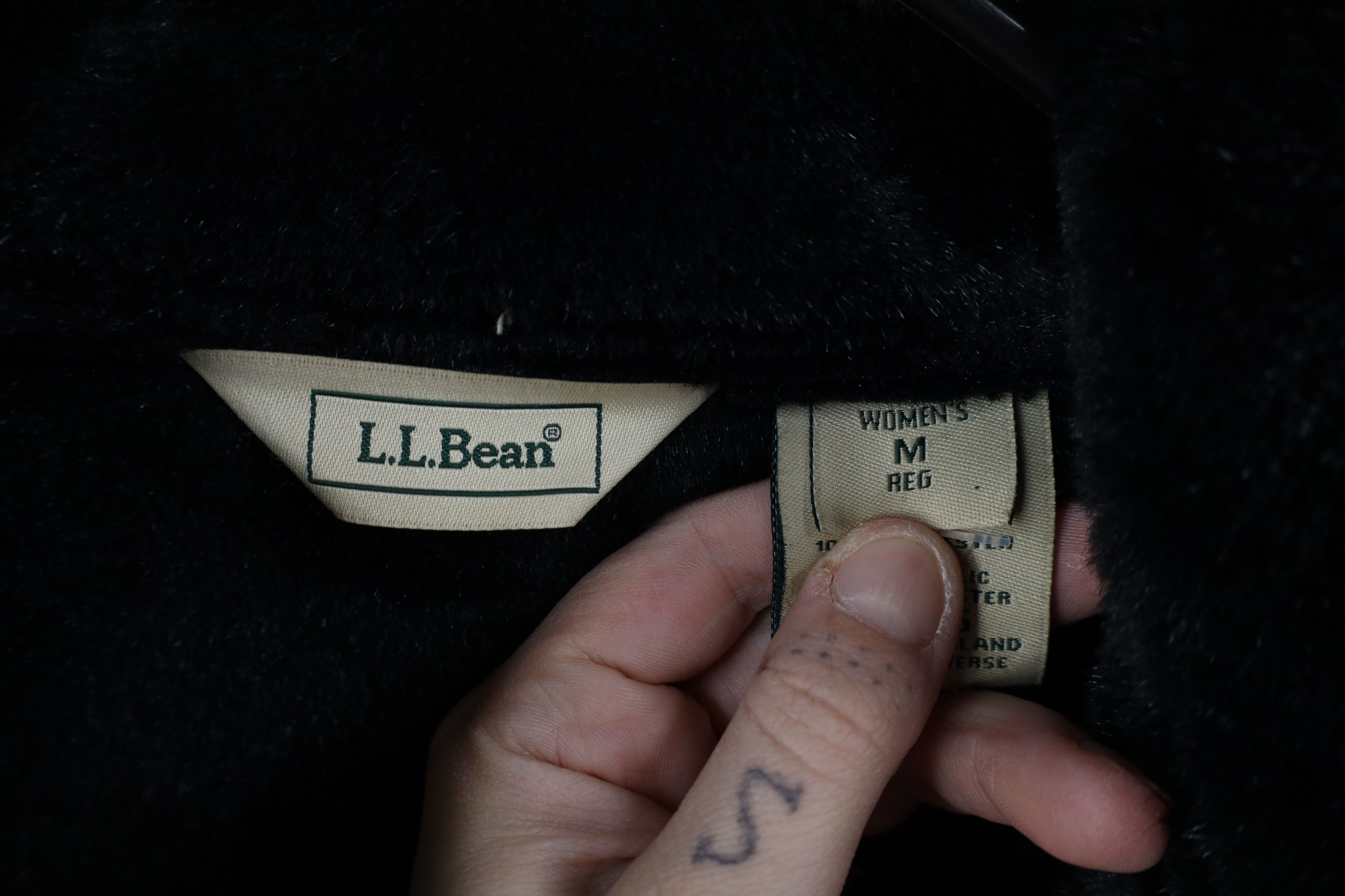 L.L. Bean × Vintage Vintage LL Bean Faux Fur Trim Penny Lane Jacket Coat Black Size M / US 6-8 / IT 42-44 - 8 Thumbnail