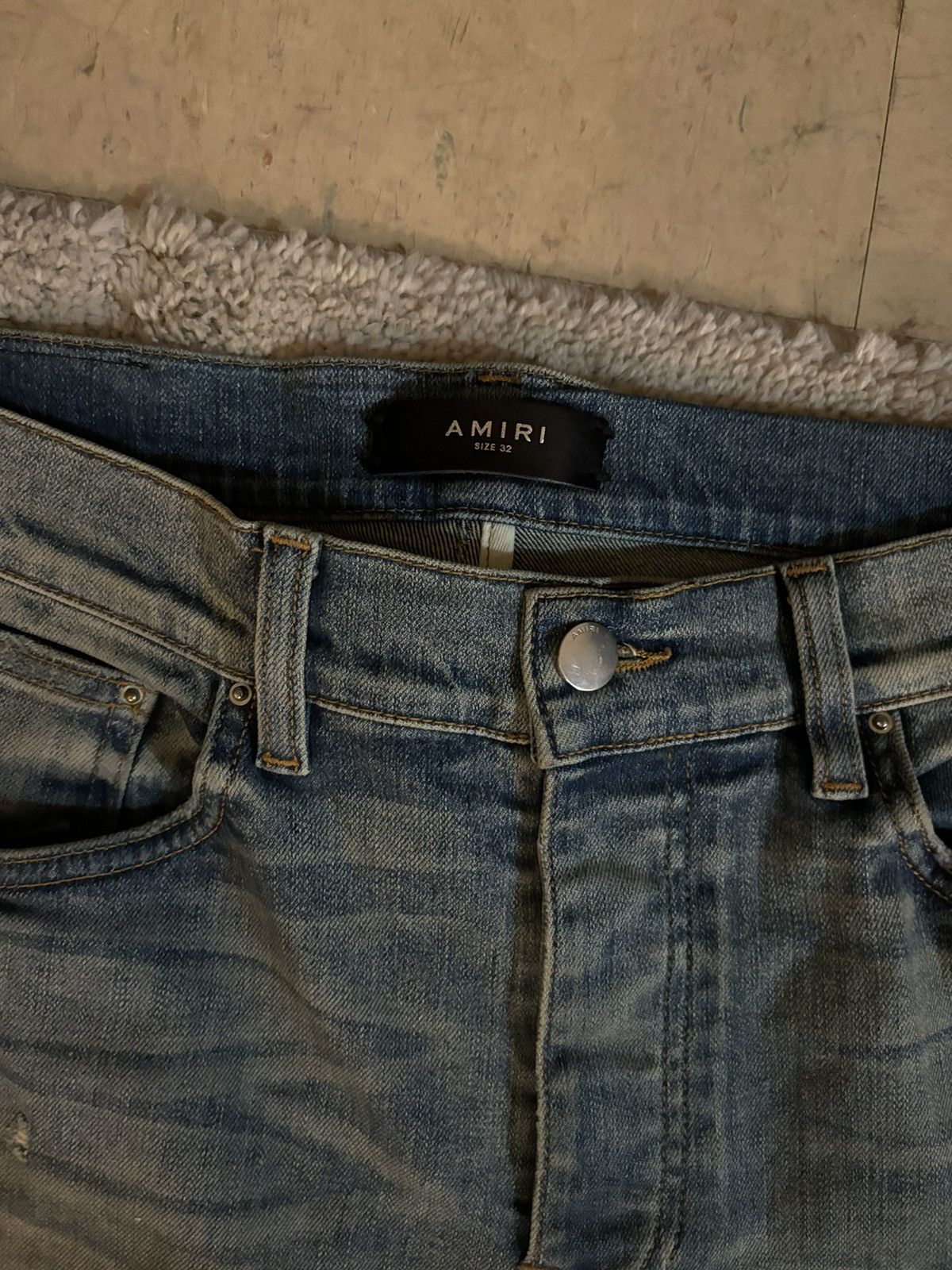 Amiri Mike Amiri Double Slash Distressed Jeans Size US 32 / EU 48 - 5 Thumbnail
