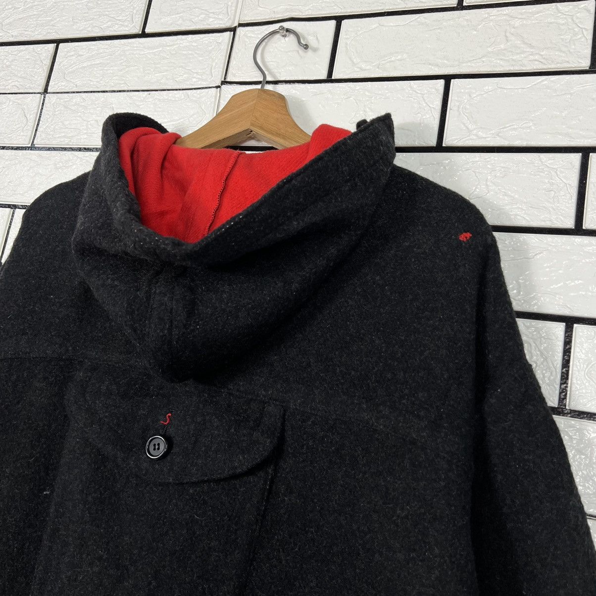 United Colors Of Benetton WINTER BENETTON Red Lined Hooded Coat Jacket #4141-C189 Size US L / EU 52-54 / 3 - 21 Thumbnail