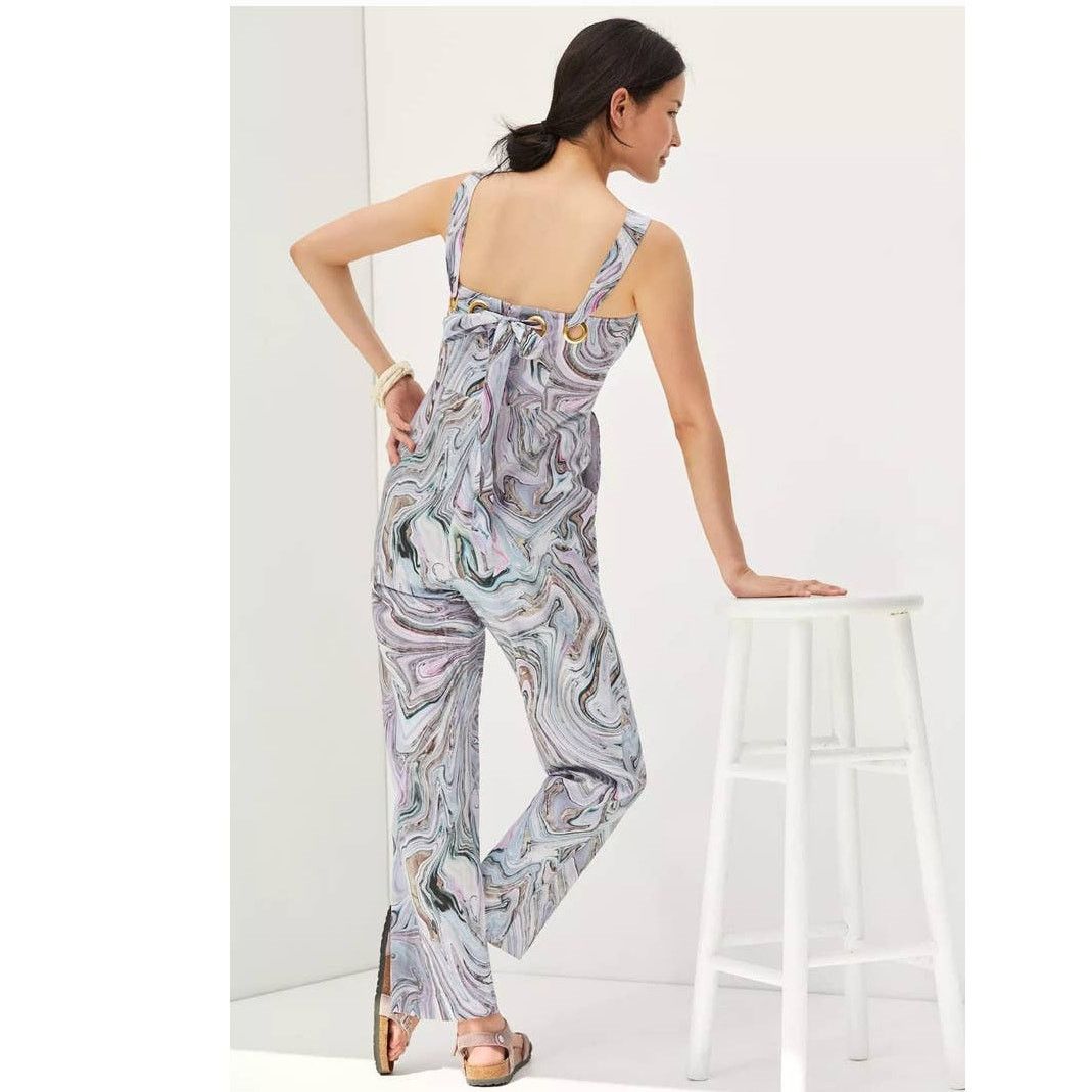 Anthropologie New Anthropologie HUTCH Marbleized Overalls $160 SMALL Size 28" / US 6 / IT 42 - 2 Thumbnail