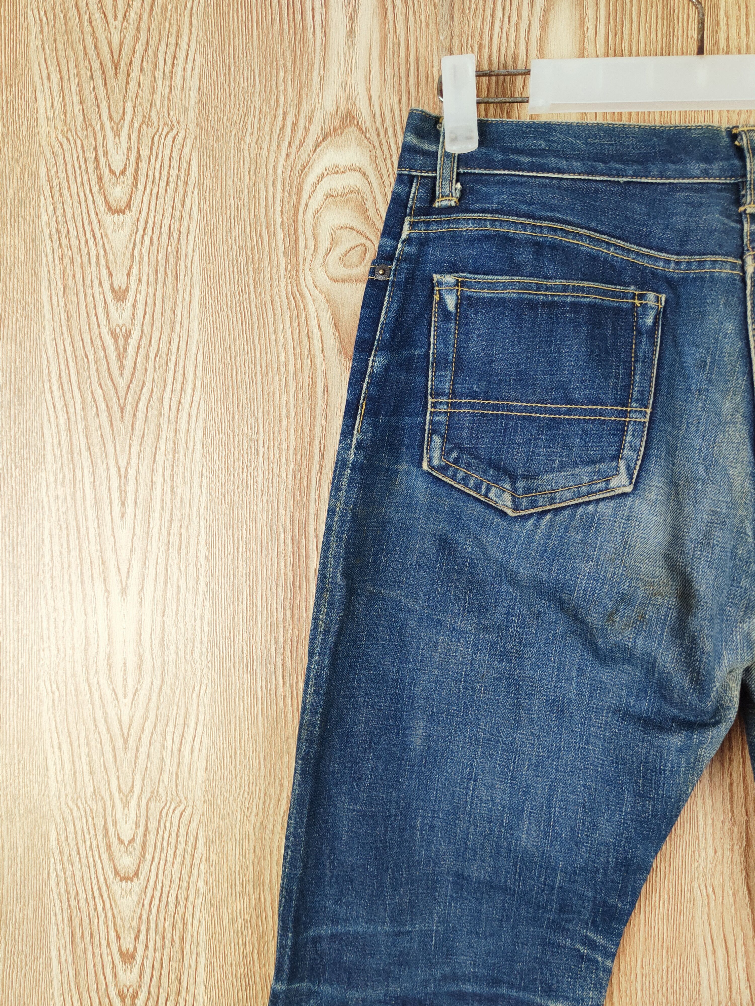 Japanese Brand Paul Smith selvedge Dark Blue Distressed Ripped Jeans #W604 Size 27" / US 4 / IT 40 - 9 Thumbnail