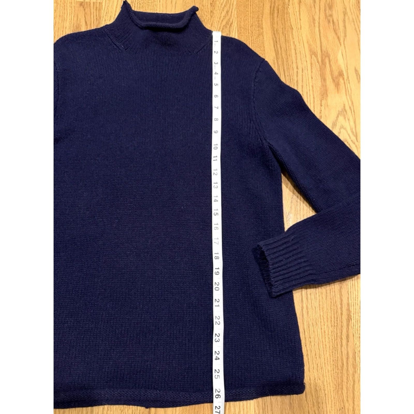 J.Crew VINTAGE J.CREW Knit Wool Lambswool Rollneck Pullover Sweater Mens XS Navy Blue Oarsman 90s Classic Preppy Size US XS / EU 42 / 0 - 7 Thumbnail