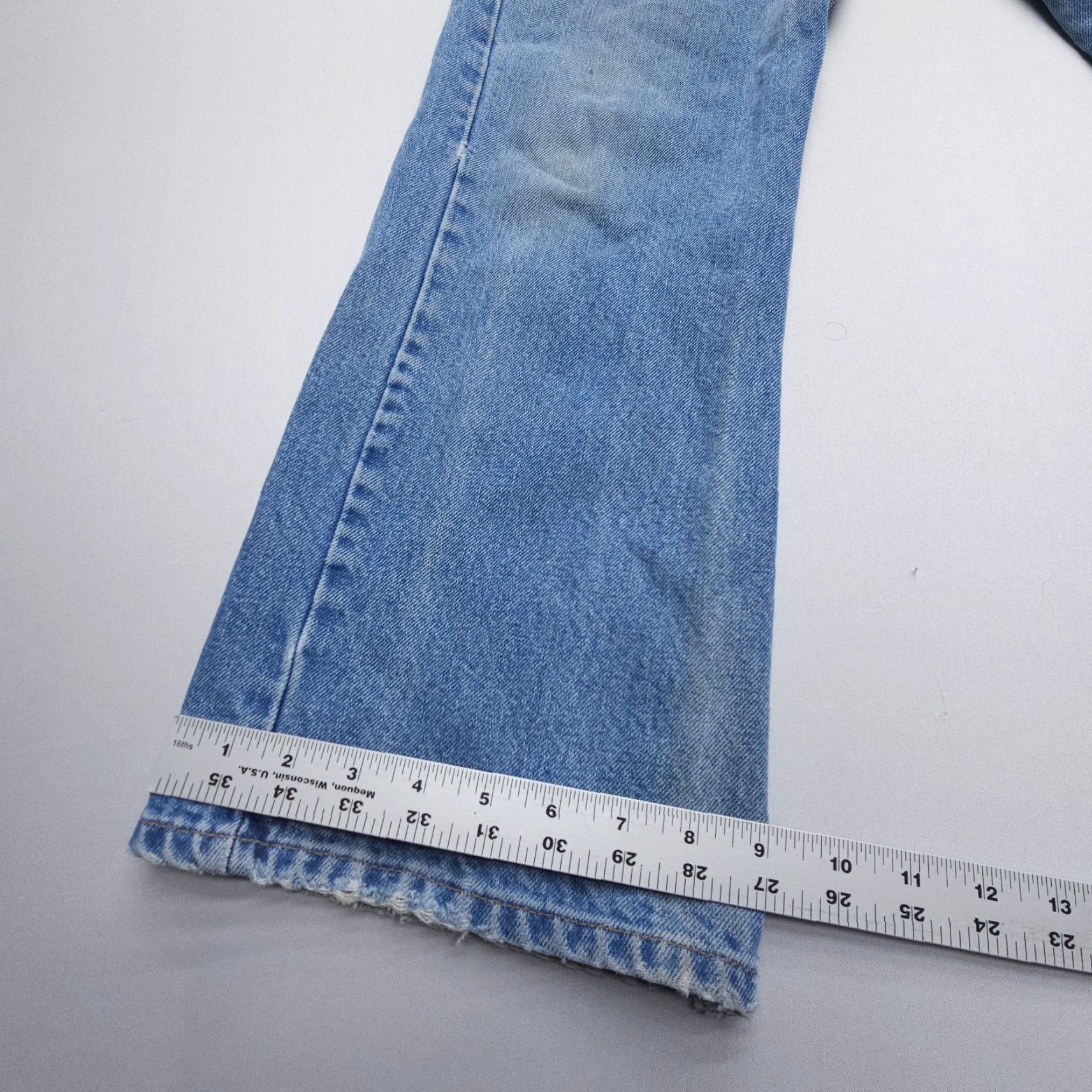 JCPenney VTG 80s JCPenney Plain Pockets Bootcut Jeans Mens 32 x 28 Blue 5-Pocket Design Denim Cotton Regular USA 90s 80s Mens Size US 32 / EU 48 - 4 Thumbnail
