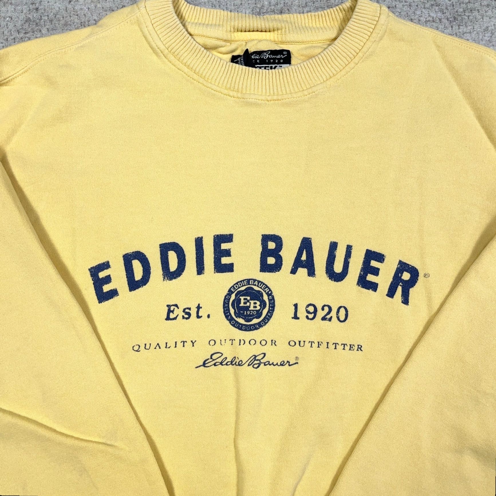 Eddie Bauer VINTAGE Eddie Bauer Sweatshirt Men M Yellow Crewneck EBtek Embroidered Logo Graphic Print Size US M / EU 48-50 / 2 - 2 Thumbnail