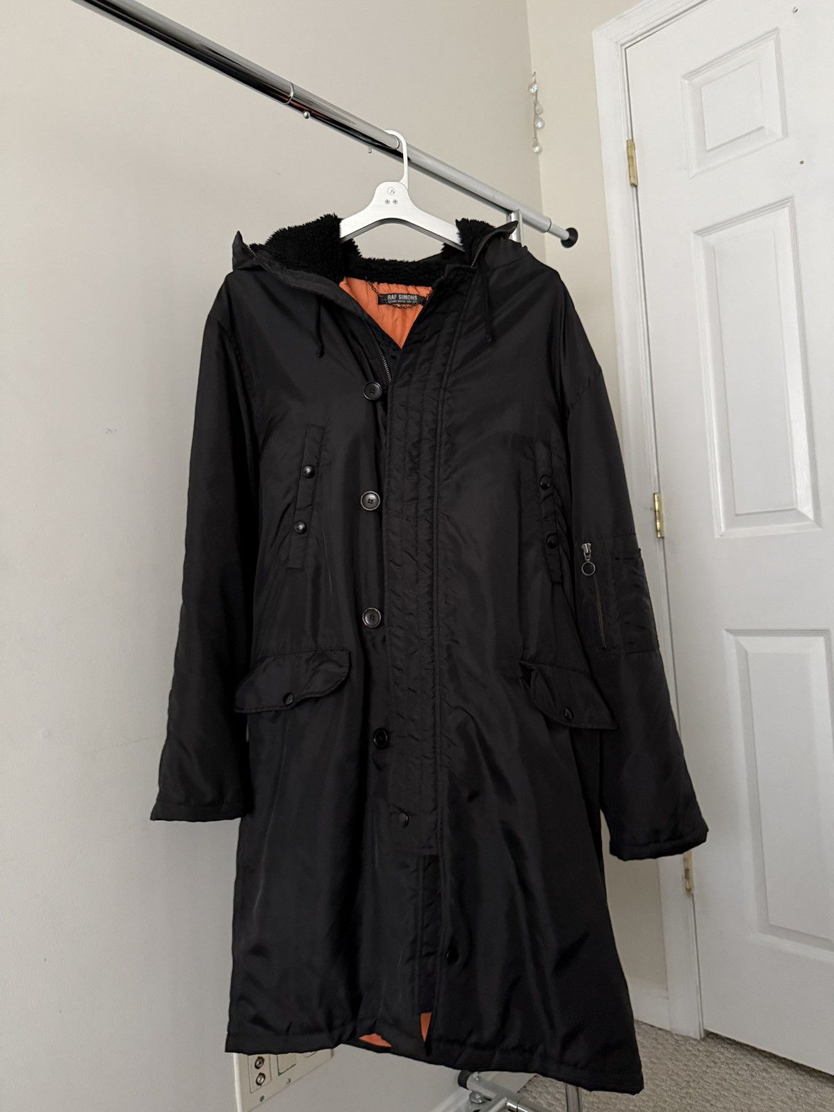 Raf Simons Raf Simons A/W04 “Waves” Black Parka Size US M / EU 48-50 / 2 - 1 Thumbnail