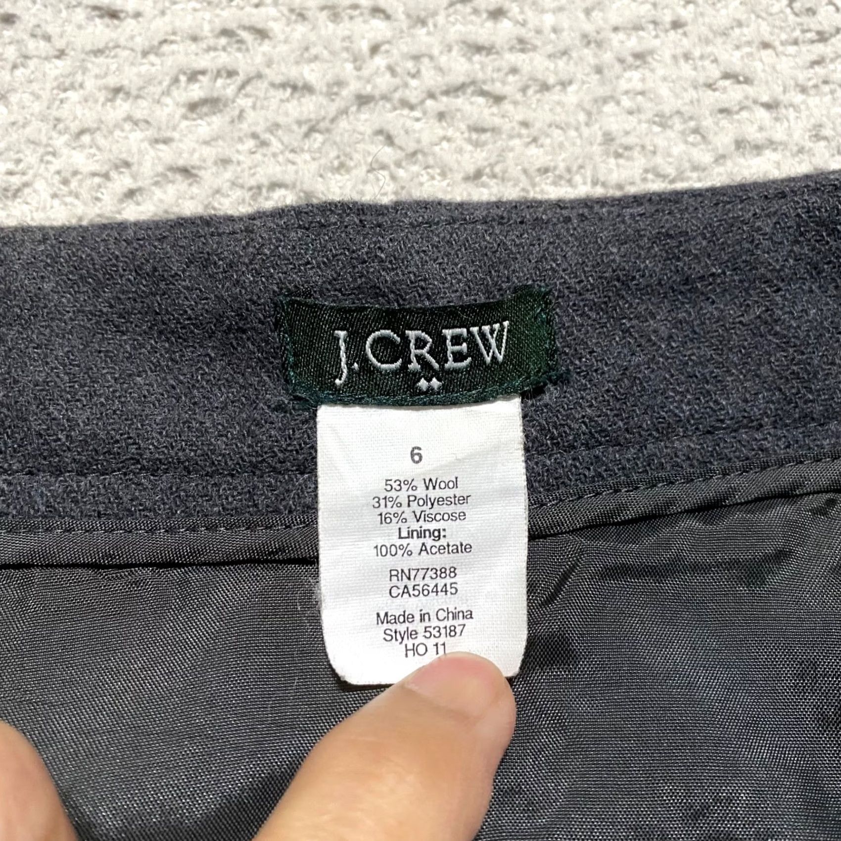 J.Crew J. Crew Skirt Womens sz 6 Gray Wool Blend A-Line Mini Button Pockets Size 28" / US 6 / IT 42 - 3 Thumbnail