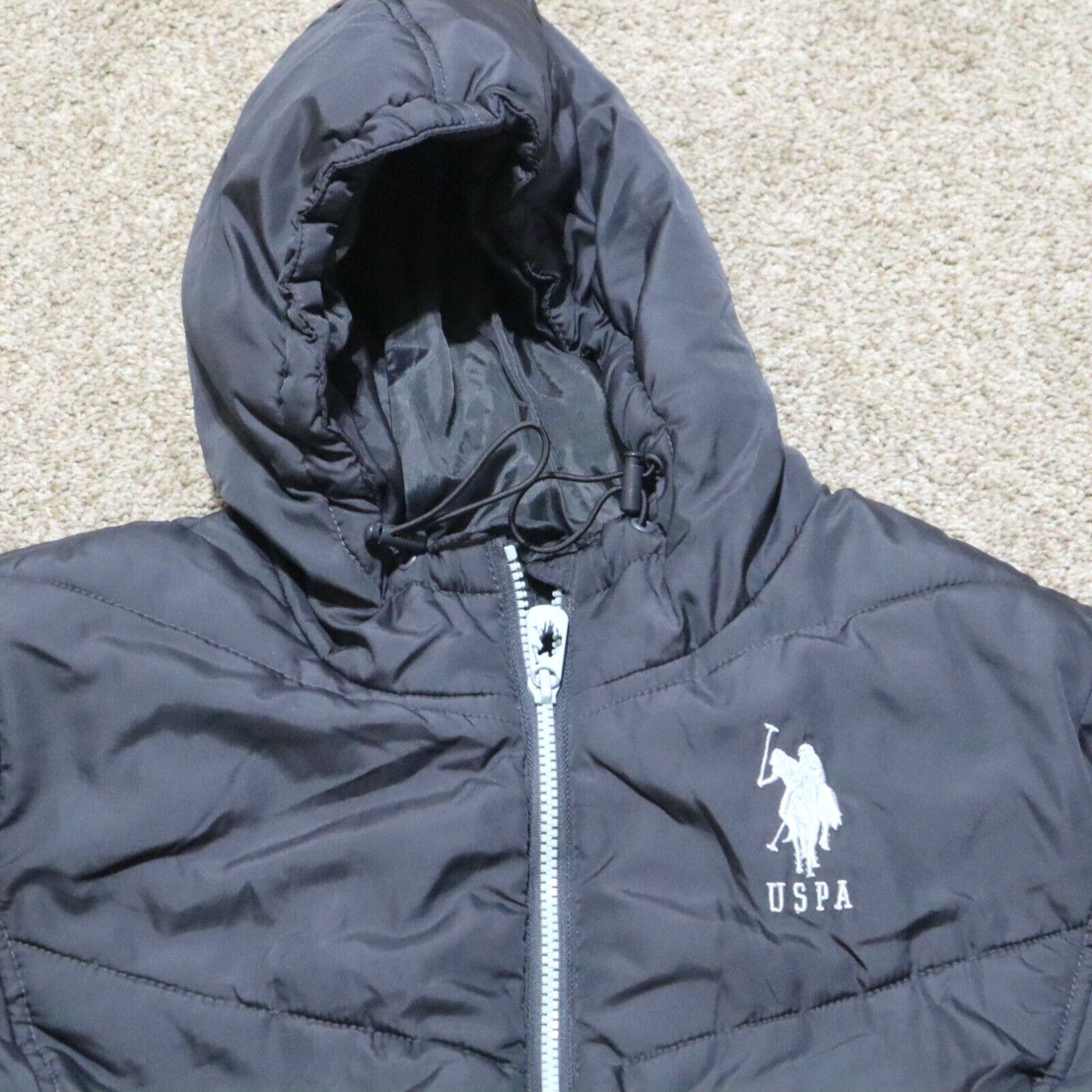U.S. Polo Assn. U.S. Polo Assn. USPA Puffer Jacket Black Big Logo Size L Large Grailed