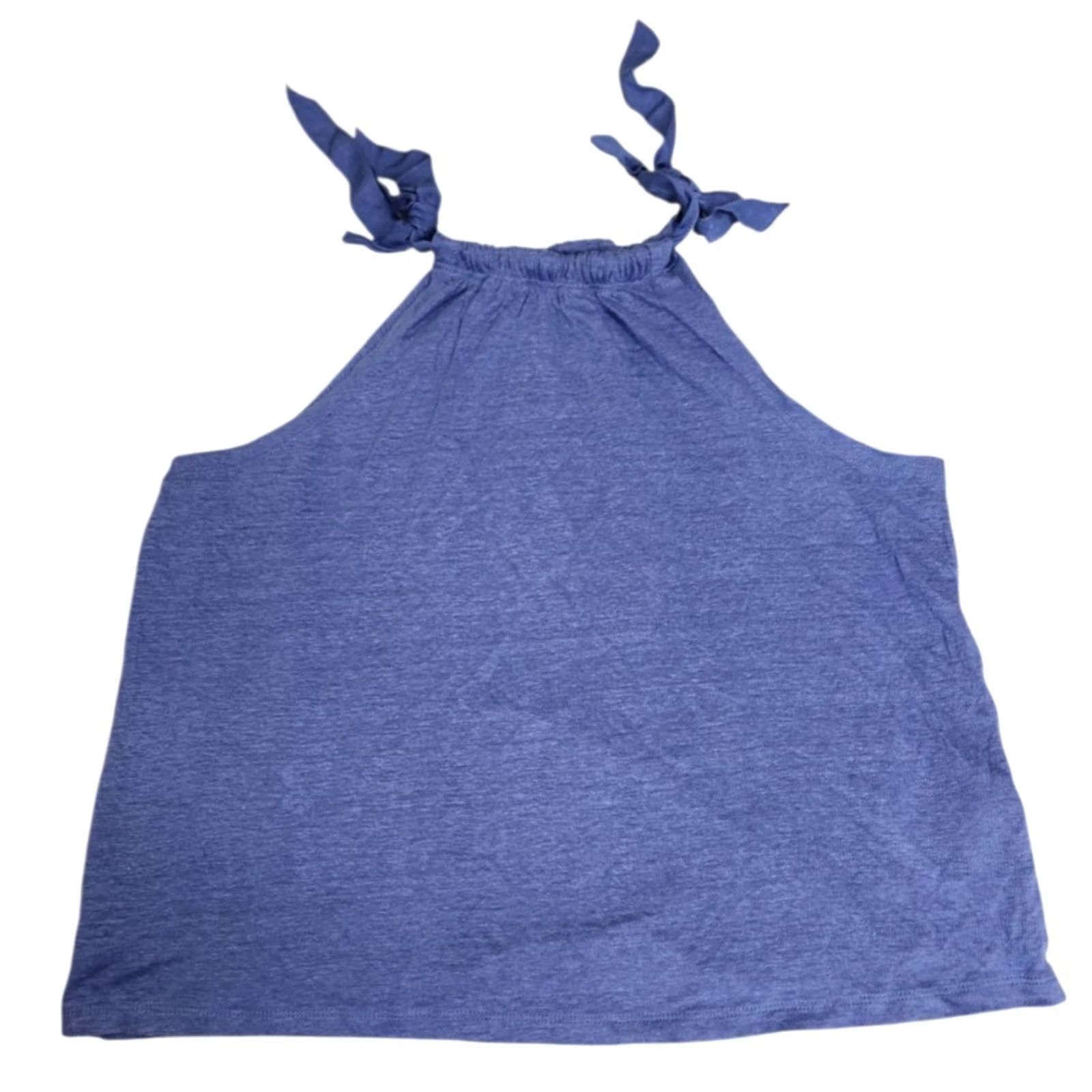 J.Crew J. Crew Womens S 100% Linen Bow Tie Tank Top Sleeveless Shirt Blue Size S / US 4 / IT 40 - 2 Thumbnail