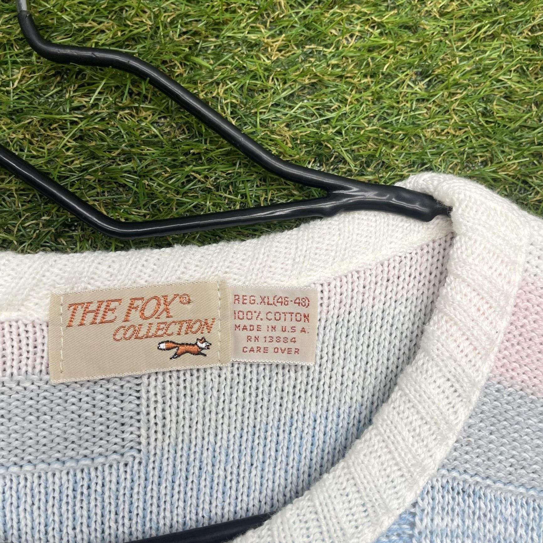 Vintage VINTAGE The Fox Collection Sweater Mens XL Pastel Striped Knit Pullover USA Size US XL / EU 56 / 4 - 5 Thumbnail