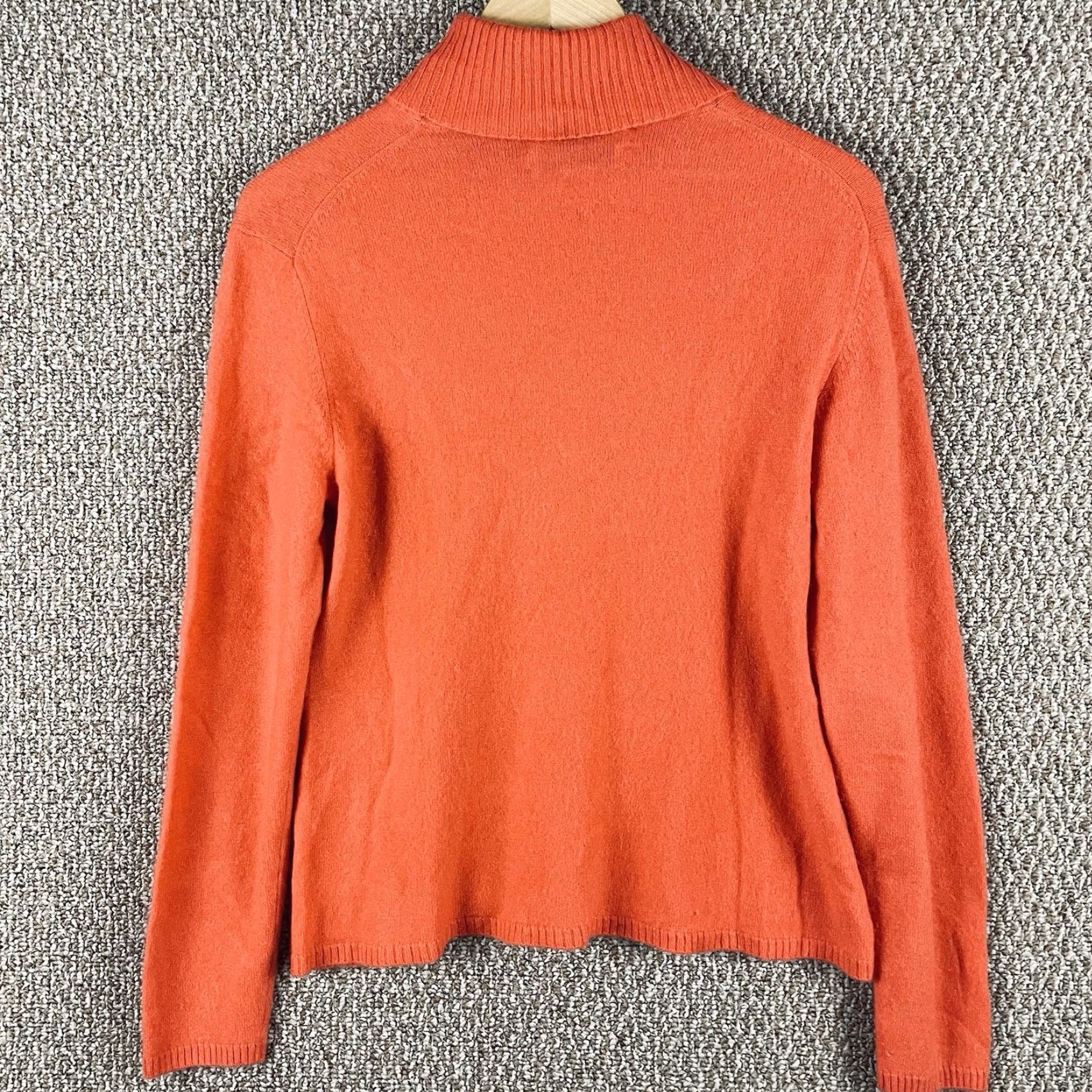 Vintage VINTAGE Pursuits Ltd Sweater Shirt Womens L Orange 100% Cashmere Turtleneck Knit Pullover 80s 90s City Classic Fall Winter Spring Size L / US 10 / IT 46 - 5 Thumbnail