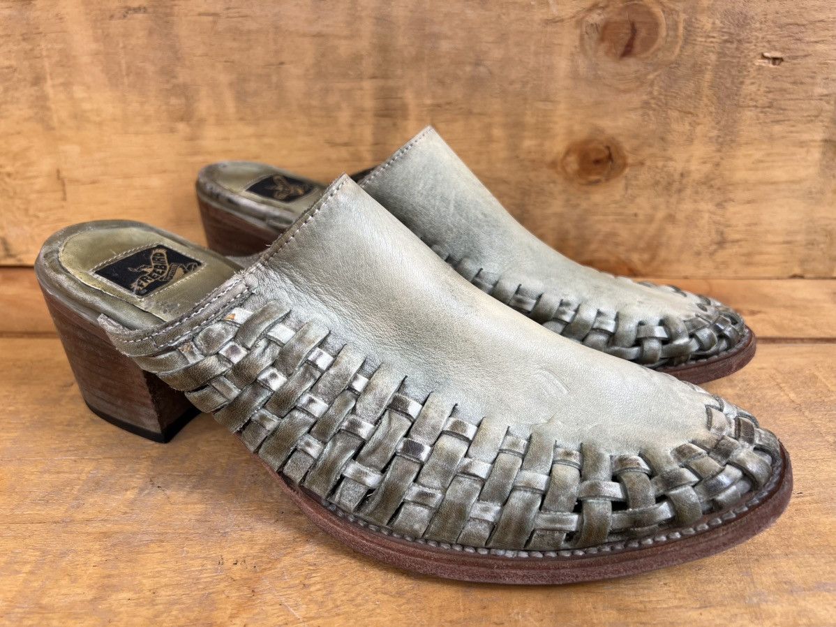 FREEBIRD Women's Freebird By Steven Sofia Tan Leather Mules Clogs Size US 10 / IT 40 - 3 Thumbnail