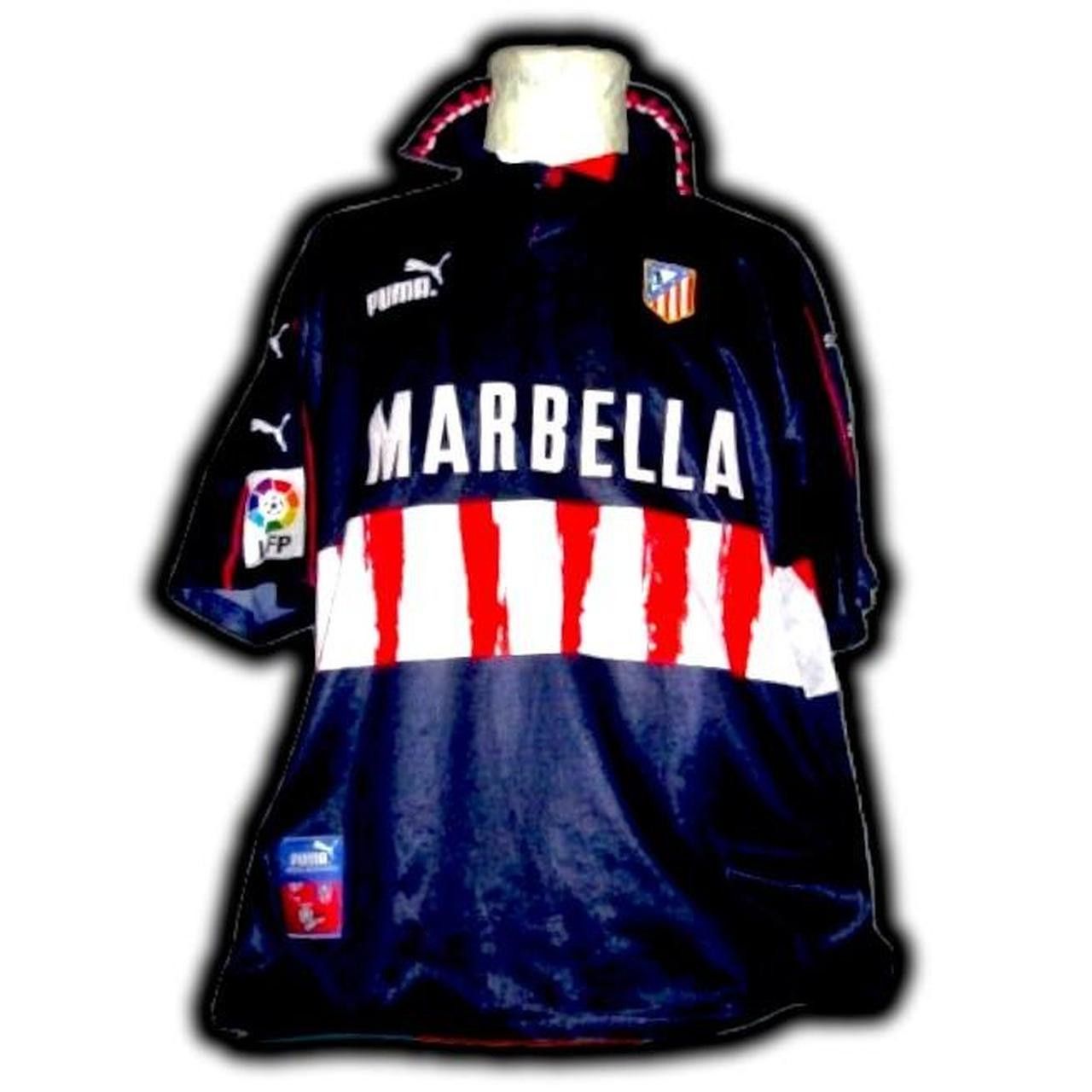 Puma Match Worn Atletico Madrid Spain 1997 1998 Away Shirt Jersey Size US XL / EU 56 / 4 - 1 Thumbnail