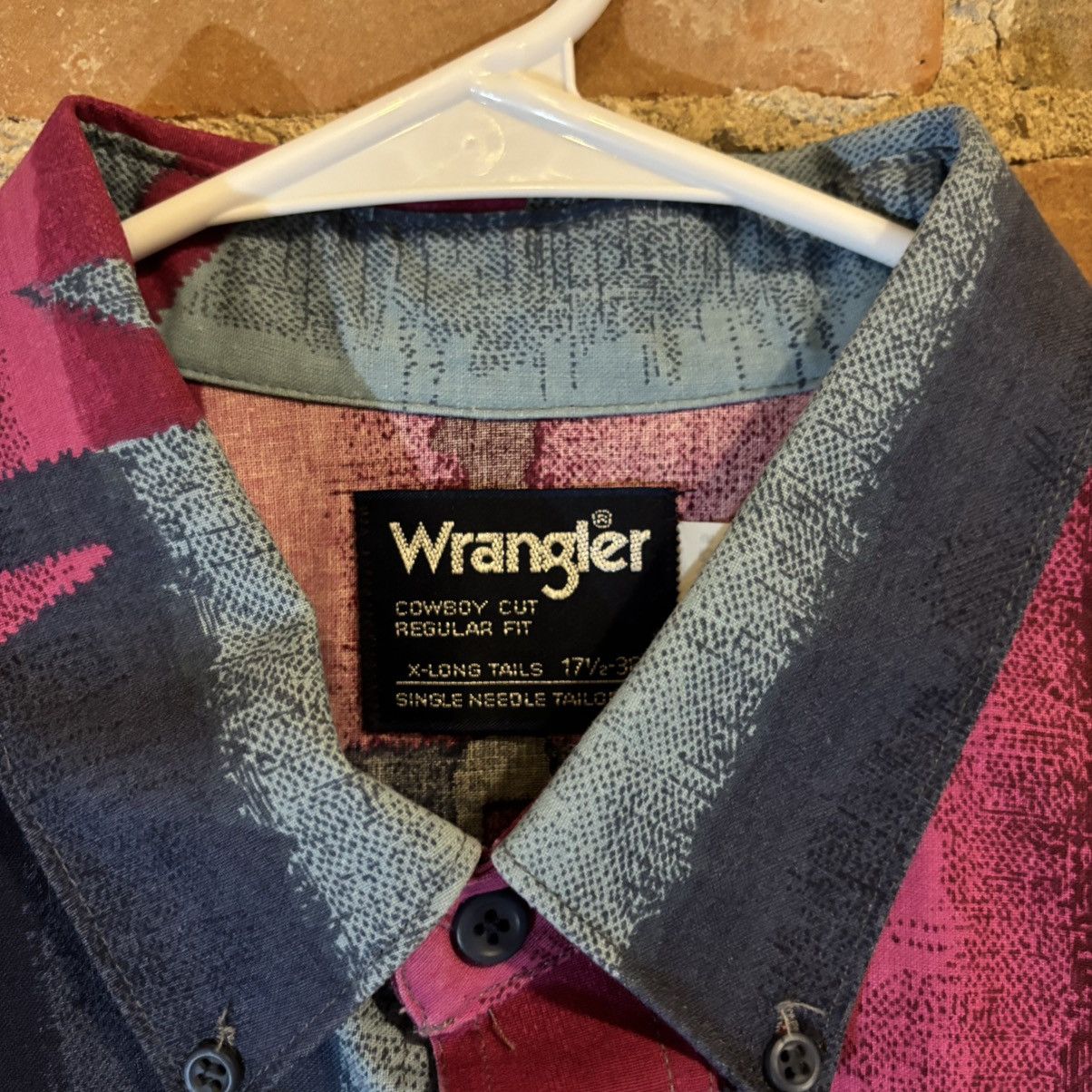 Vintage × Wrangler $150 Vintage 90s Wrangler Western Cowboy Shirt Size US XL / EU 56 / 4 - 4 Thumbnail