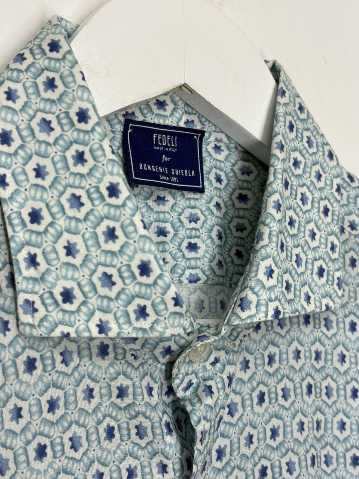 Fedeli Fedeli for Bongenie Grieder Luxury All Over Print Shirt Size US L / EU 52-54 / 3 - 13 Thumbnail