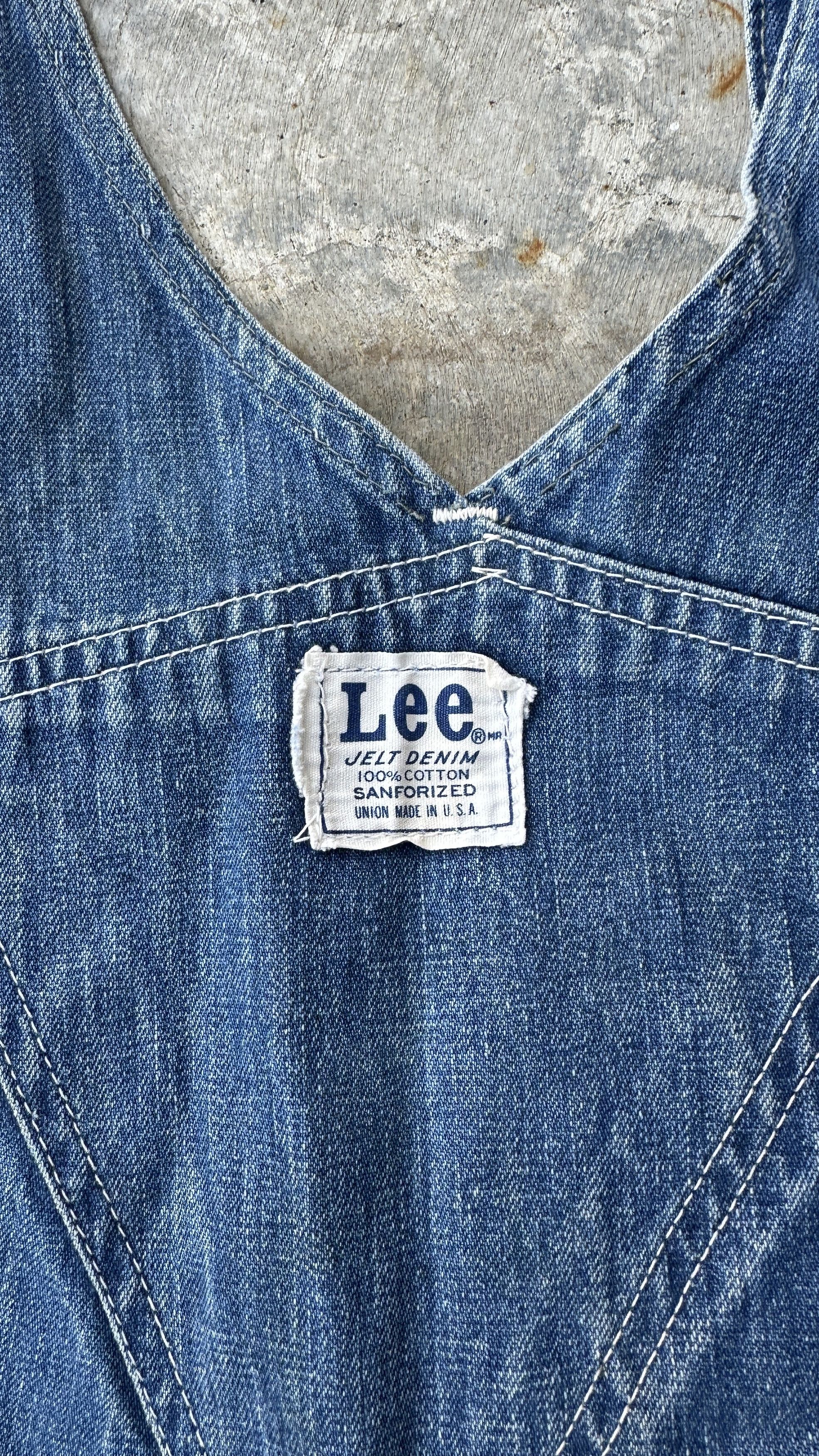 Lee 40s Lee Distressed Union Sanforized Jelt Denim farmer bib Size US 39 - 11 Thumbnail