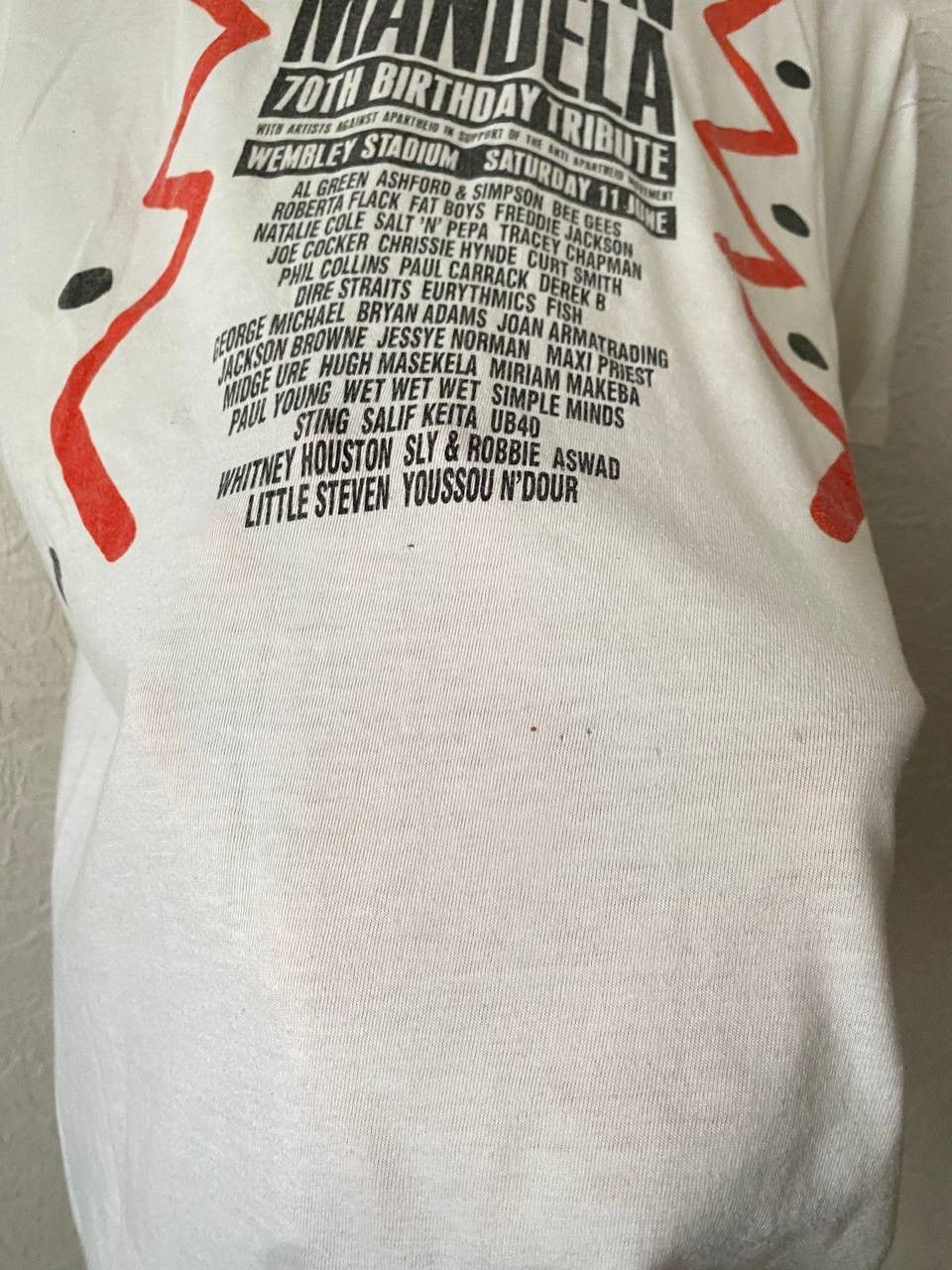 Vintage 1988 Nelson Mandela 70th Birthday Tribute Wembley Concert Size US L / EU 52-54 / 3 - 11 Thumbnail