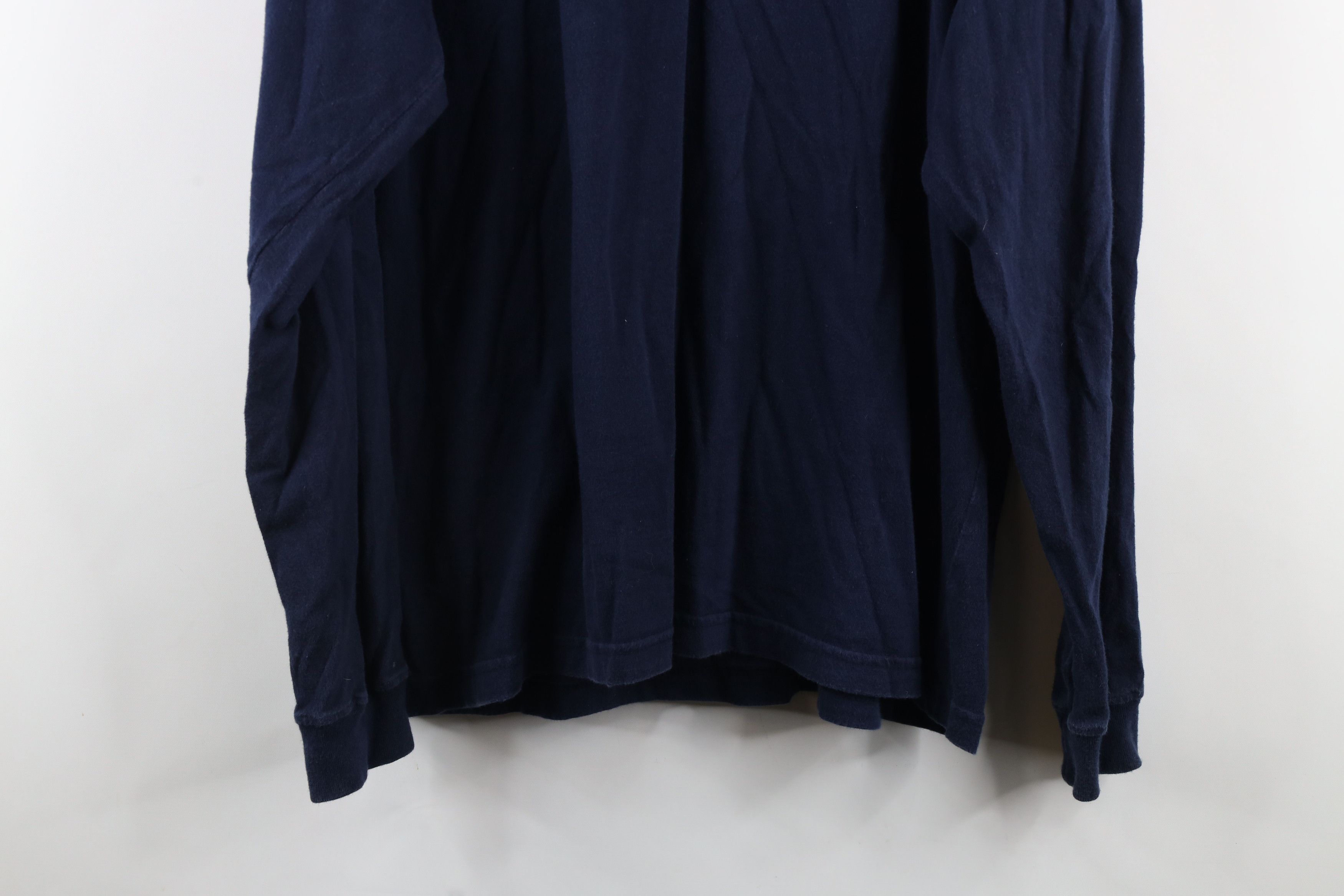 Eddie Bauer × Vintage Vintage 90s Eddie Bauer Long Sleeve T-Shirt Blue Cotton USA Size US M / EU 48-50 / 2 - 7 Thumbnail