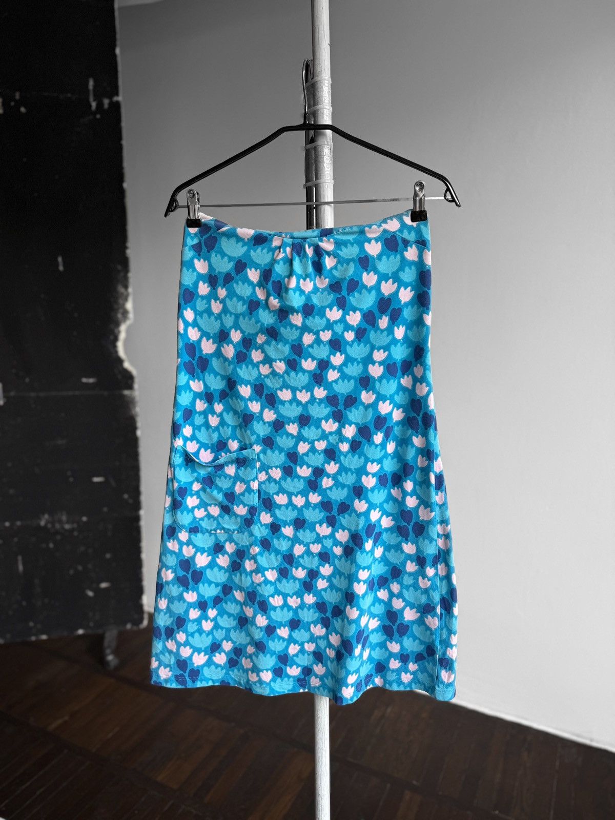 Marimekko Marimekko Kissanhattu Wmns Floral Stretch Blue Dress Jersey Size M / US 6-8 / IT 42-44 - 2 Thumbnail
