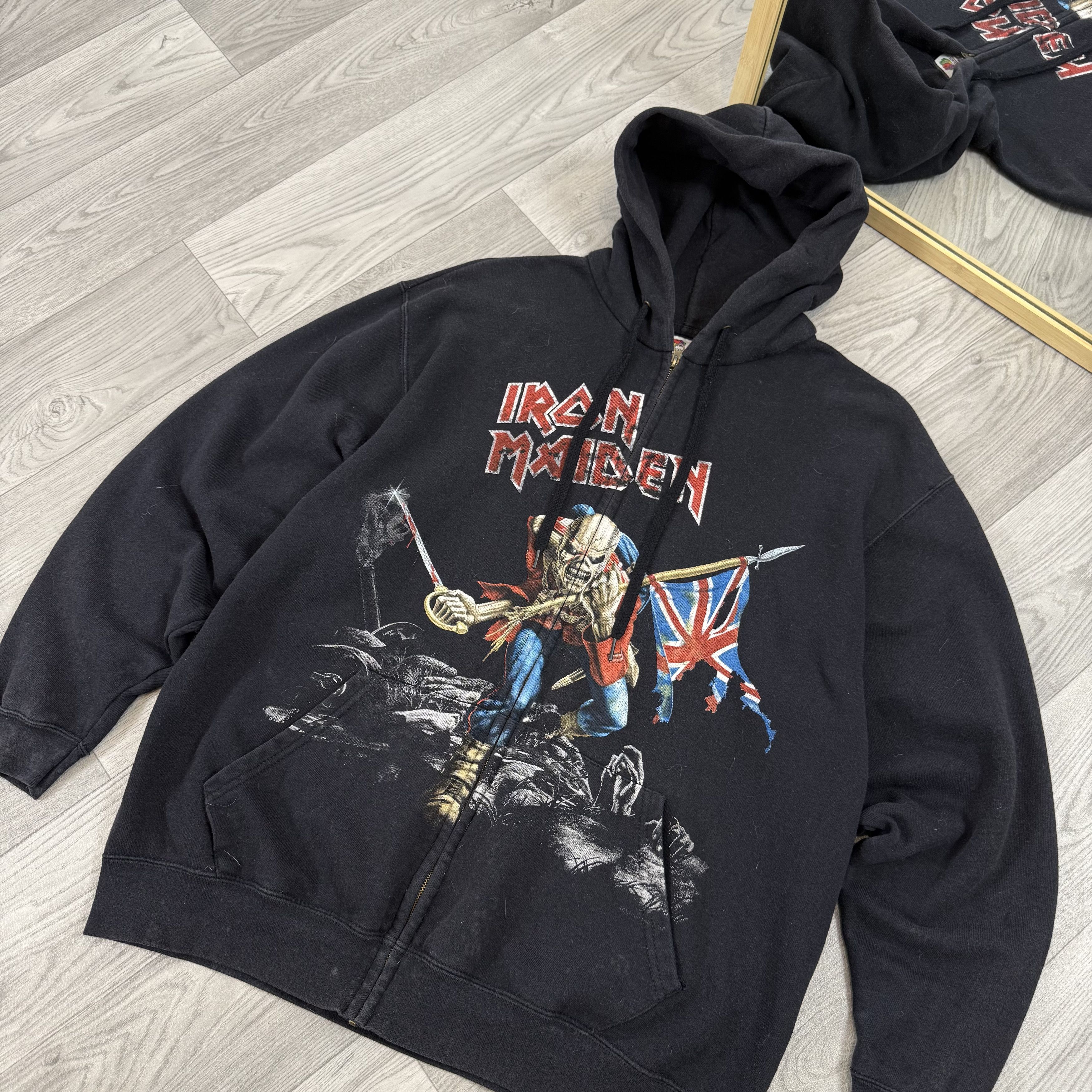 Iron Maiden Vintage Iron Maiden 90s Rock Band Zip Hoodie Hooded Sweat Size US XL / EU 56 / 4 - 7 Thumbnail