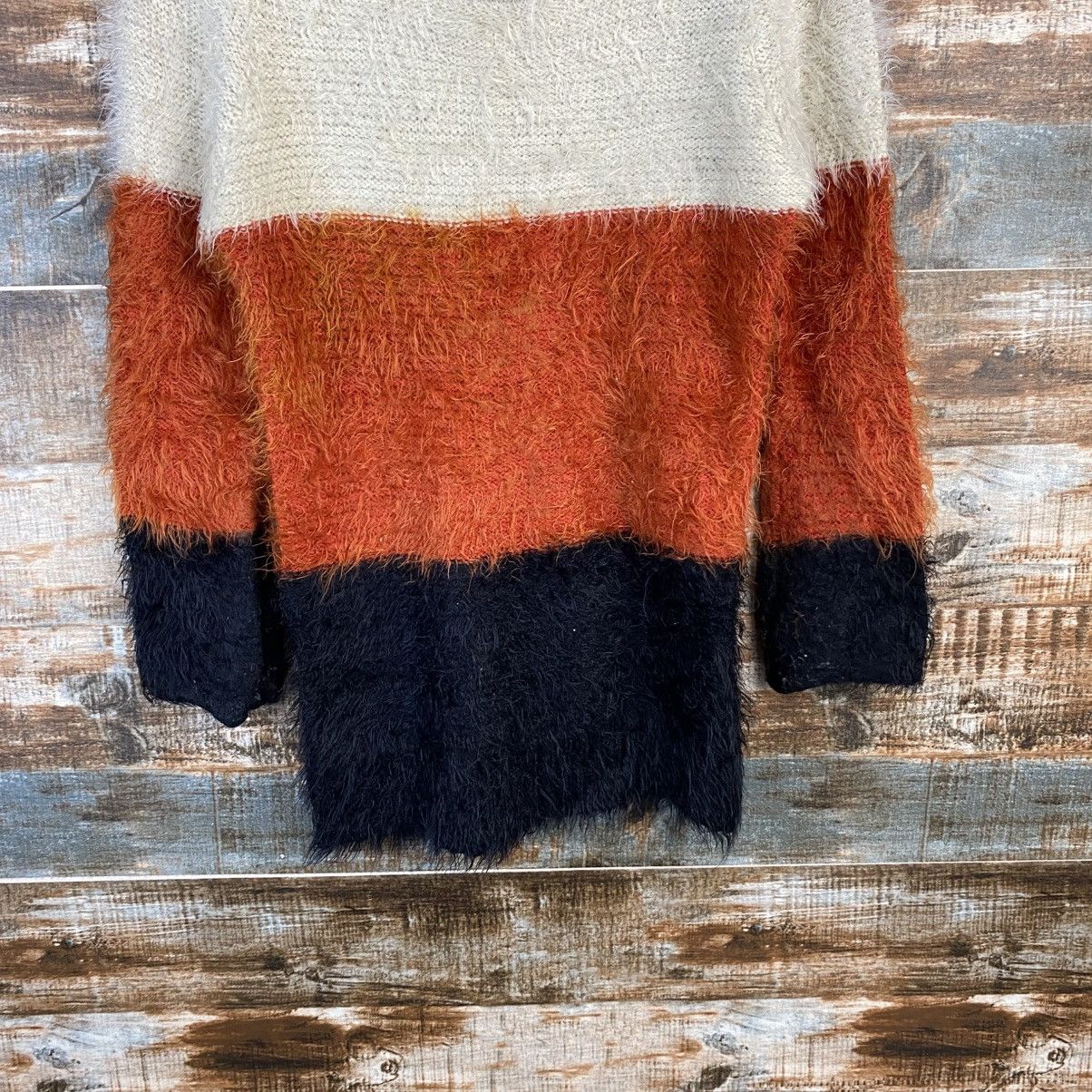Japanese Brand DL Style Collection Orange shaggy fur mohair Knitwear #C1055 Size M / US 6-8 / IT 42-44 - 3 Thumbnail