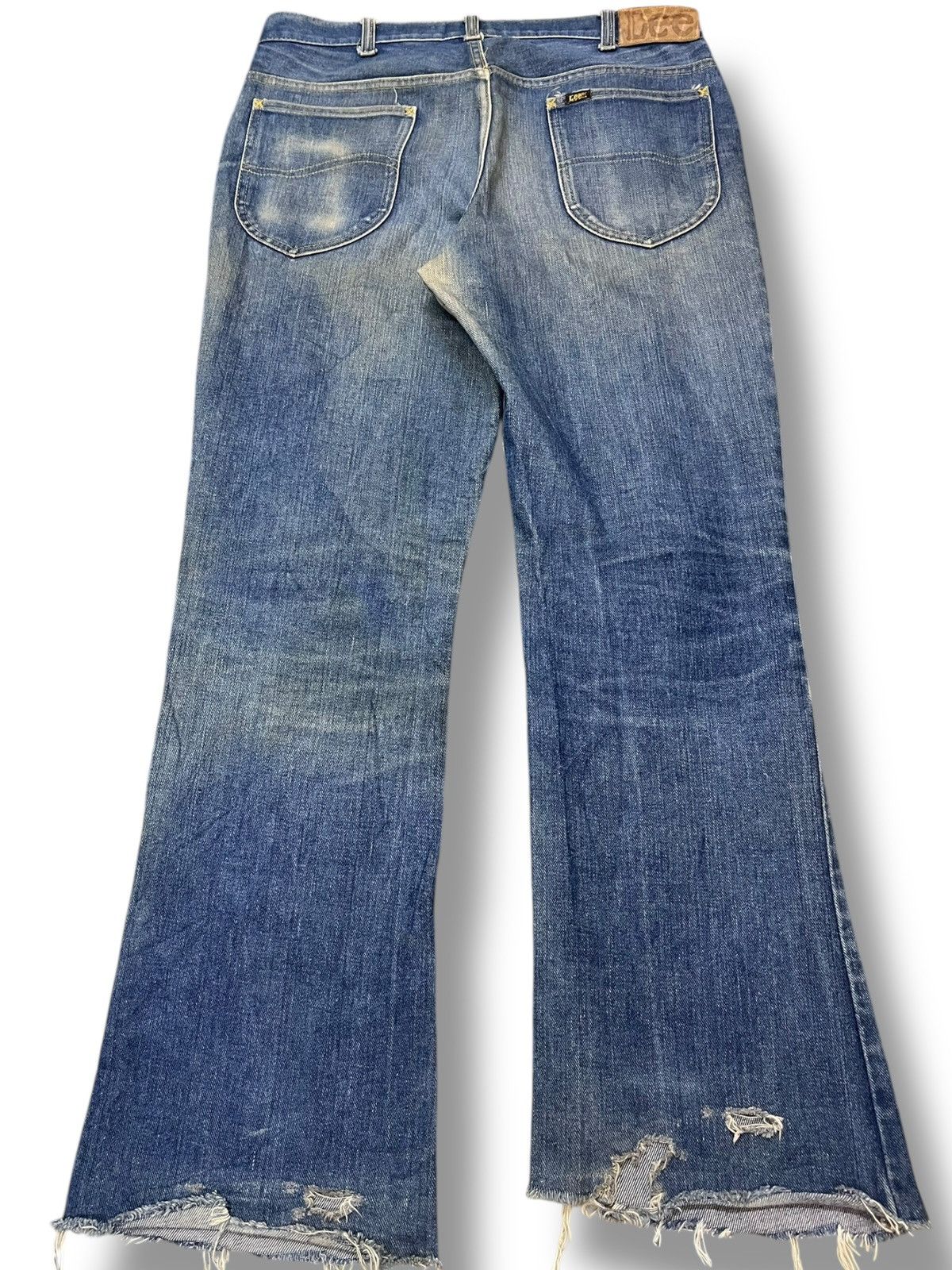 Beauty Beast × Le Grande Bleu (L.G.B.) Vintage Lee Riders Flare Bootcut Denim Size US 33 - 6 Thumbnail