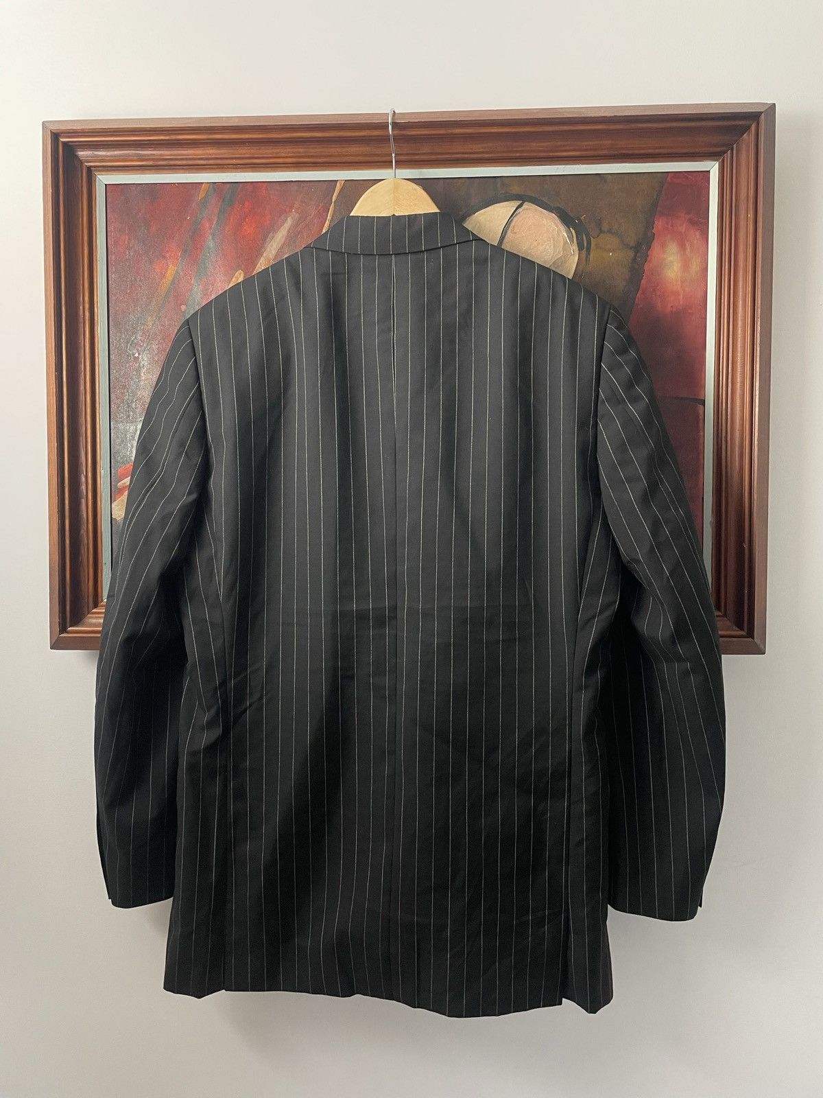 Versace Versace Suit Vintage Black Striped Rare Classy Designer Size 48L - 3 Thumbnail