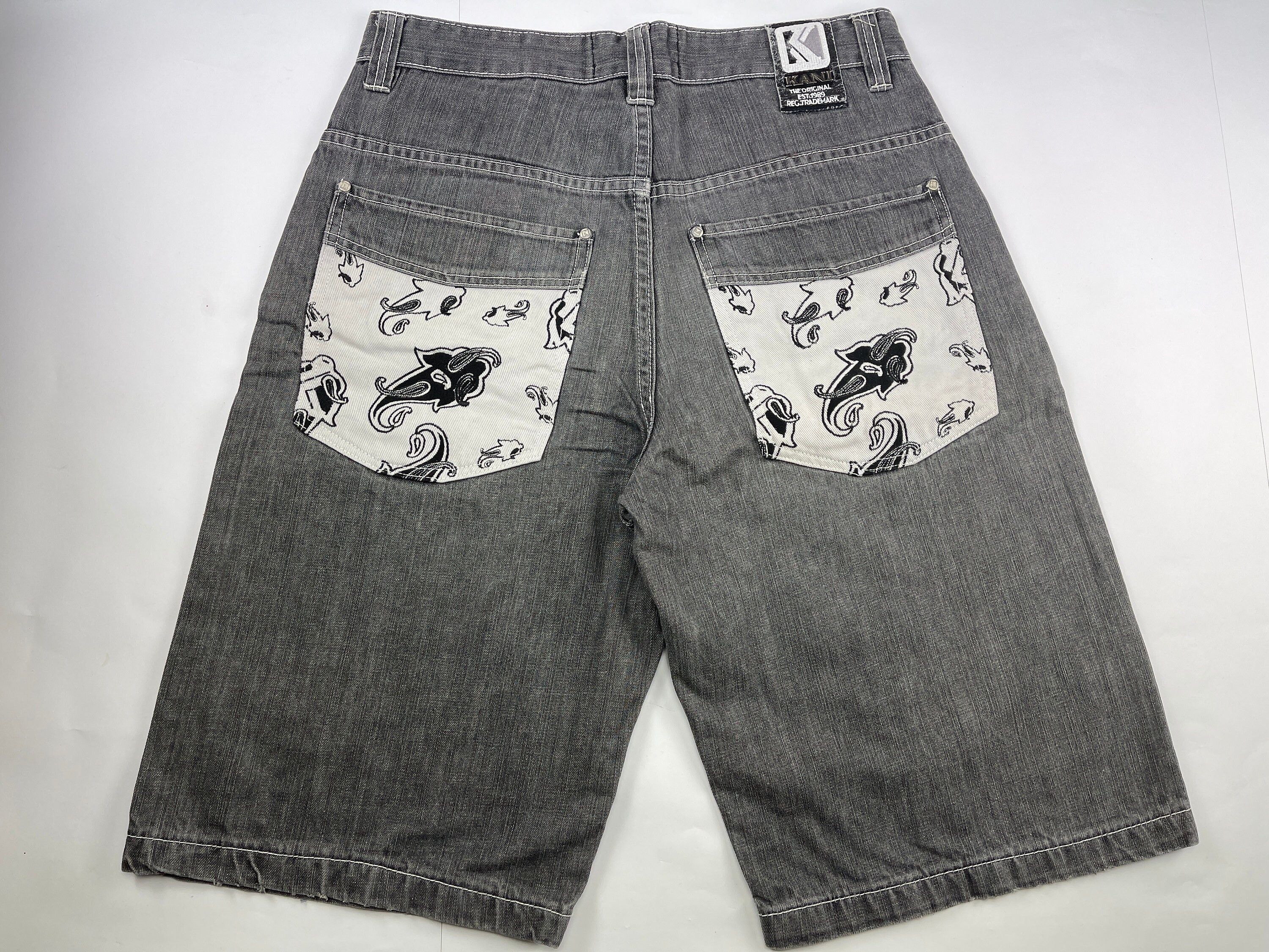 Karl Kani KARL KANI shorts, vintage hip hop baggy jeans, 90s size W 34 Size US 34 / EU 50 - 1 Thumbnail