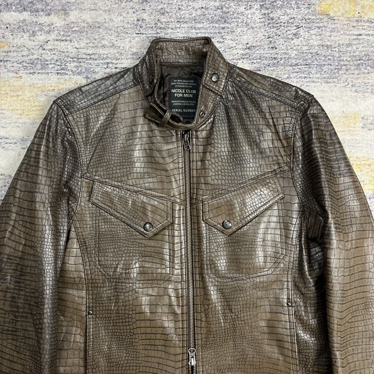 Tornado Mart Nicole crocodile rider leather jacket vkei style Size US M / EU 48-50 / 2 - 2 Thumbnail
