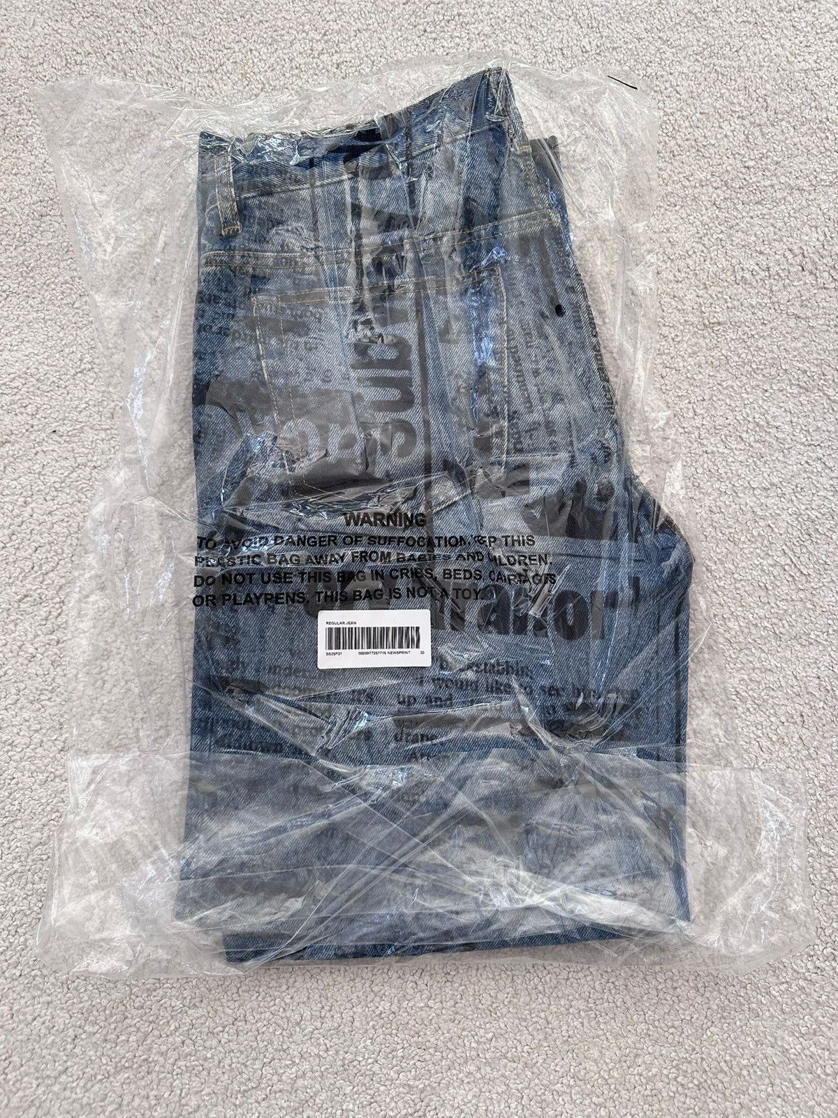 Supreme Regular Jean Newspaper 36 Supreme Jeans For Men