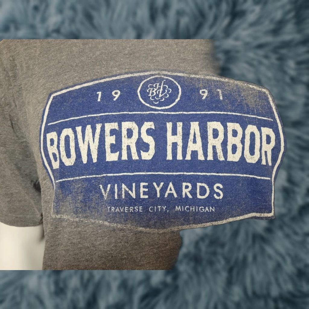 Vintage Bowers Harbor Vineyards T Shirt 2XL Gray Men Ouray Cotton Blend Crew Neck Short Sleeve Graphic Tee Vintage? Size US XXL / EU 58 / 5 - 1 Thumbnail