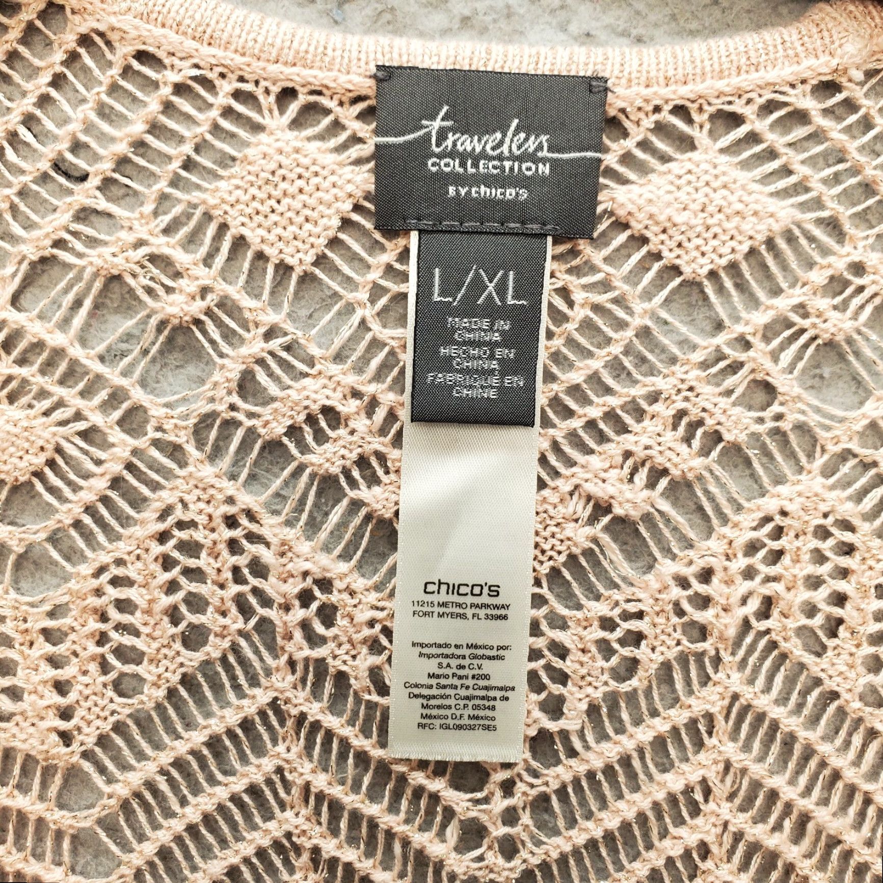 Vintage Chico's Traveler Cardigan Womens L/XL Brown Crochet Knit Sleeveless Open Front Size L / US 10 / IT 46 - 5 Thumbnail