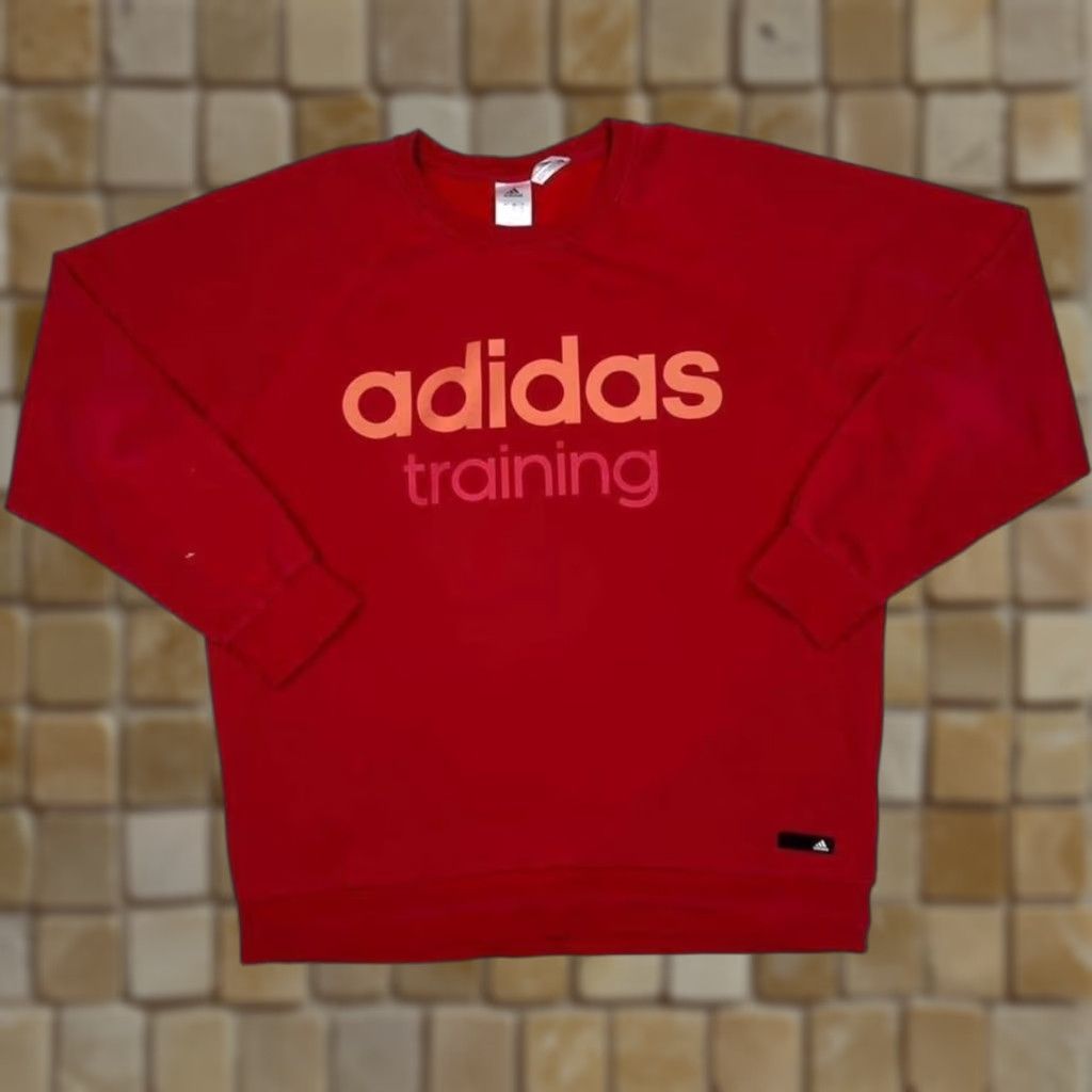 Adidas Adidas Climalite Training Graphic Crewneck Sweatshirt Red XL Mens Size US XL / EU 56 / 4 - 1 Thumbnail