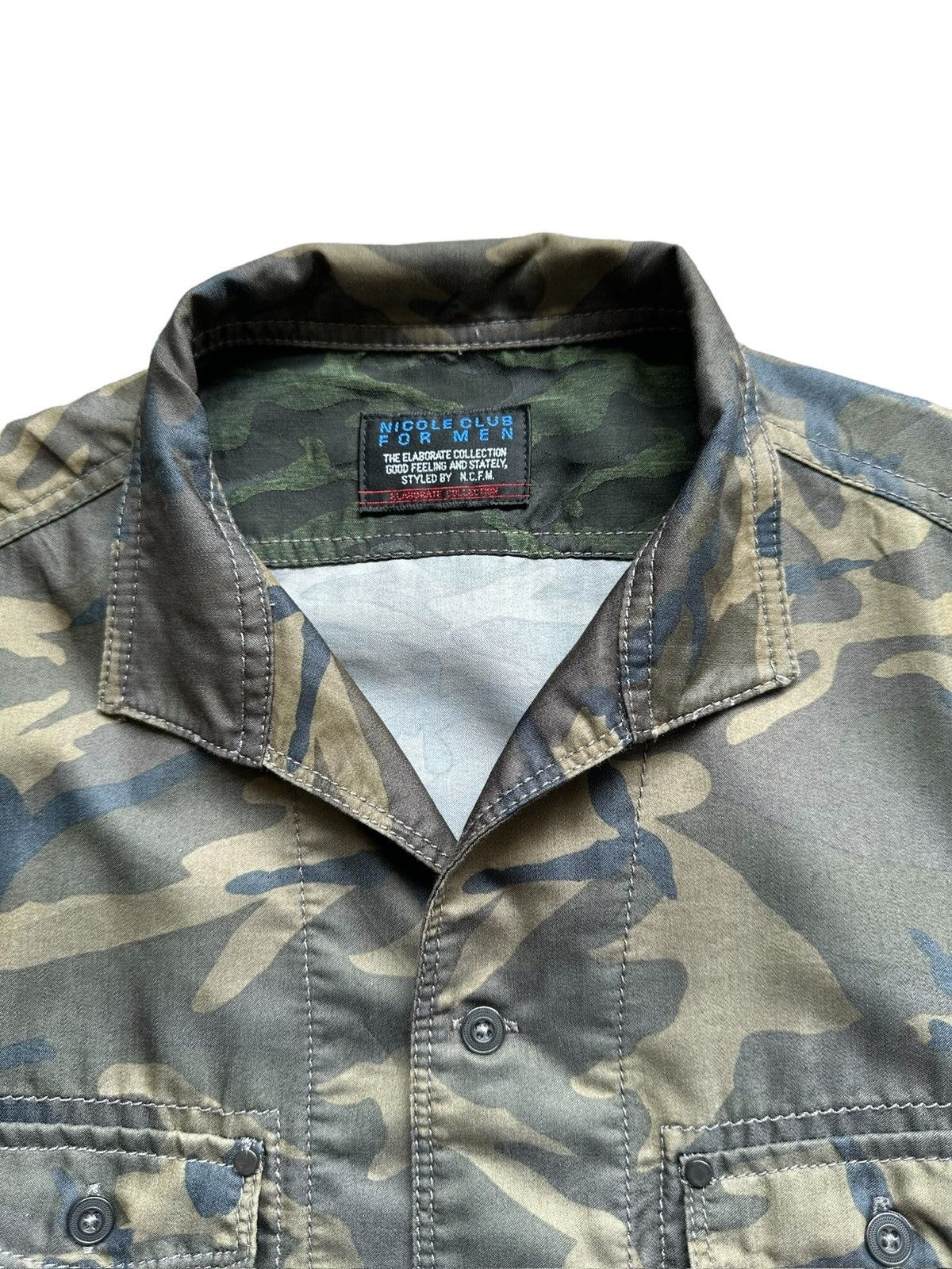 Nicole Club × Tornado Mart × Yasuyuki Ishii 2000's Nicole Club camo military shirt Size US M / EU 48-50 / 2 - 8 Thumbnail