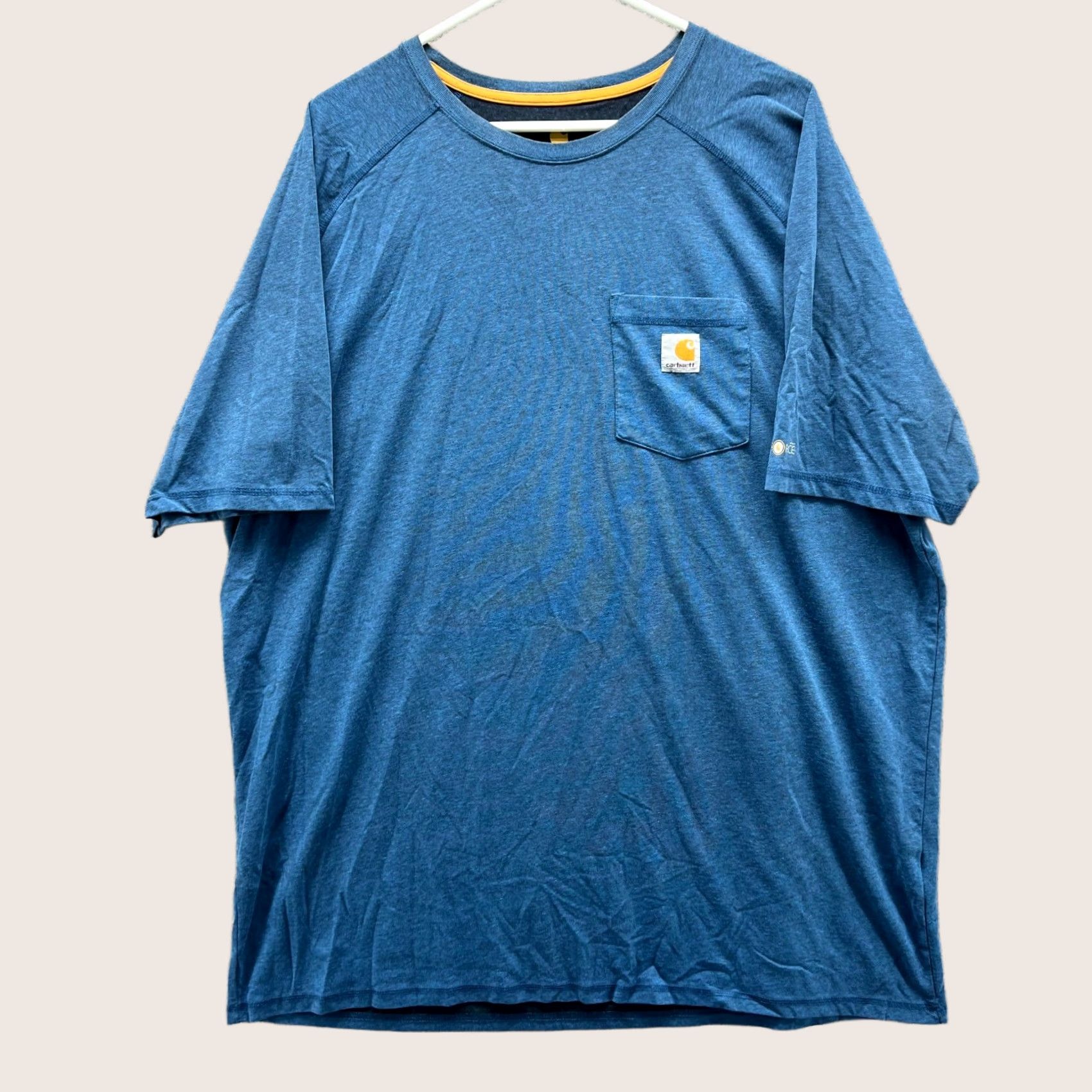 Carhartt VINTAGE Carhartt Shirt Mens 2XL Blue Crewneck Relaxed Midweight Cotton Pocket Tee Size US XXL / EU 58 / 5 - 1 Thumbnail