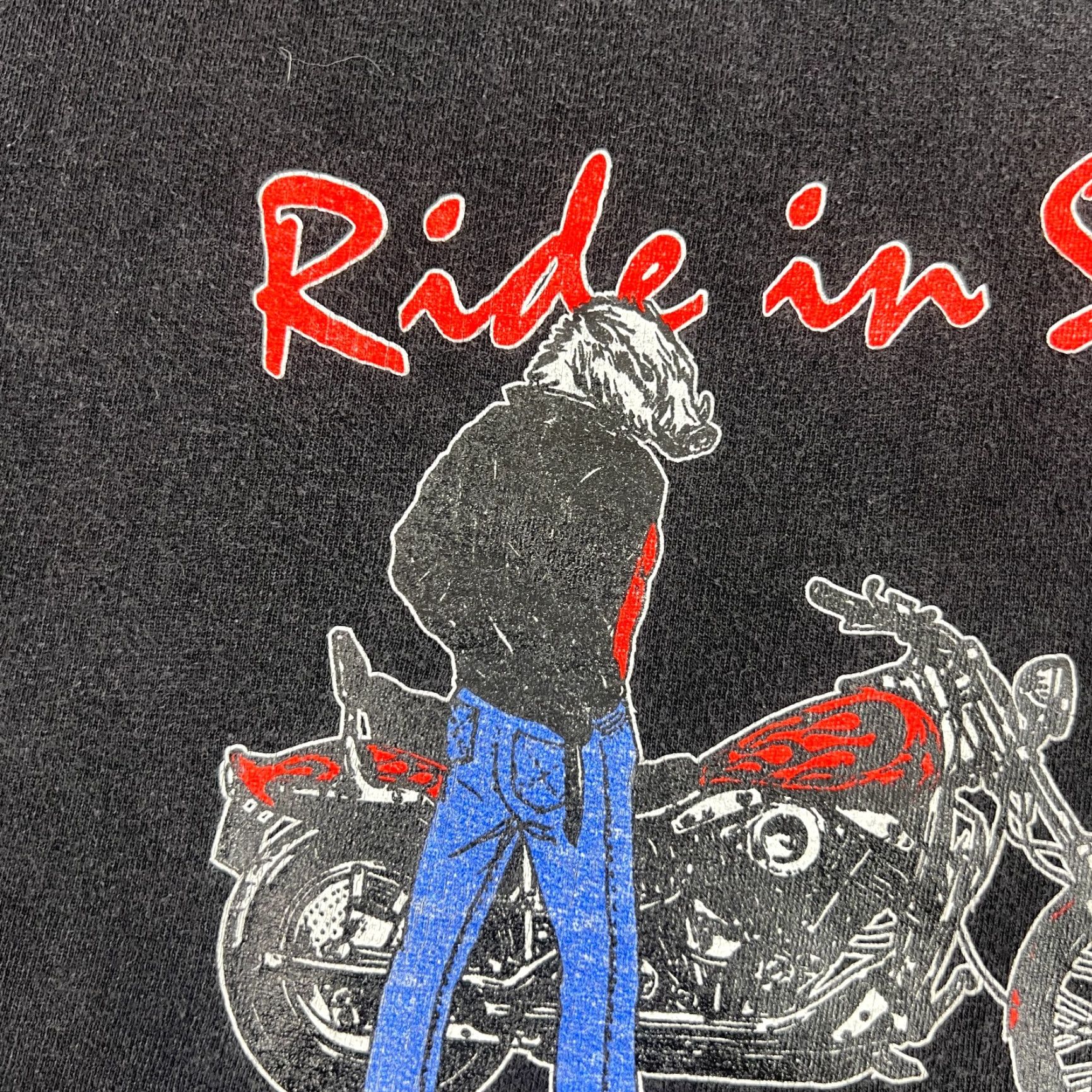 Vintage VINTAGE Motorcycle T-Shirt Mens XL Black Solid Crew Neck Short Sleeve USA 90s Motorcycle Ride in Style Mens XL Size US XL / EU 56 / 4 - 7 Thumbnail