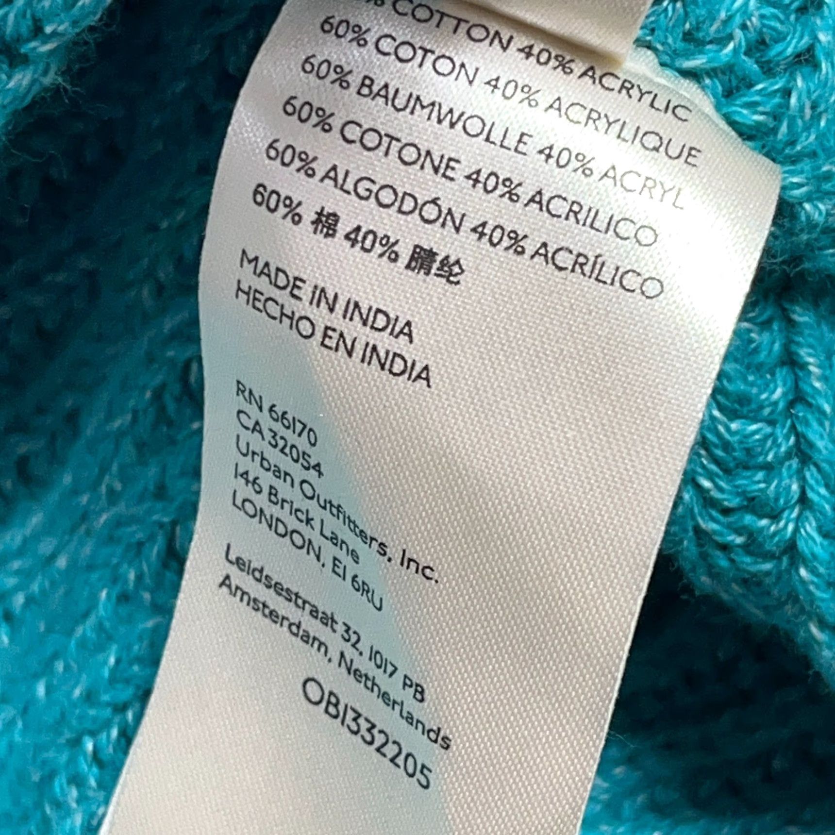 Free People VINTAGE Free People Marlie Sweater Shirt Women M Teal Slouchy Knit Drop Shoulder Collared Oversized Fringe 90s Bohemian Retro University Casual Size M / US 6-8 / IT 42-44 - 4 Thumbnail