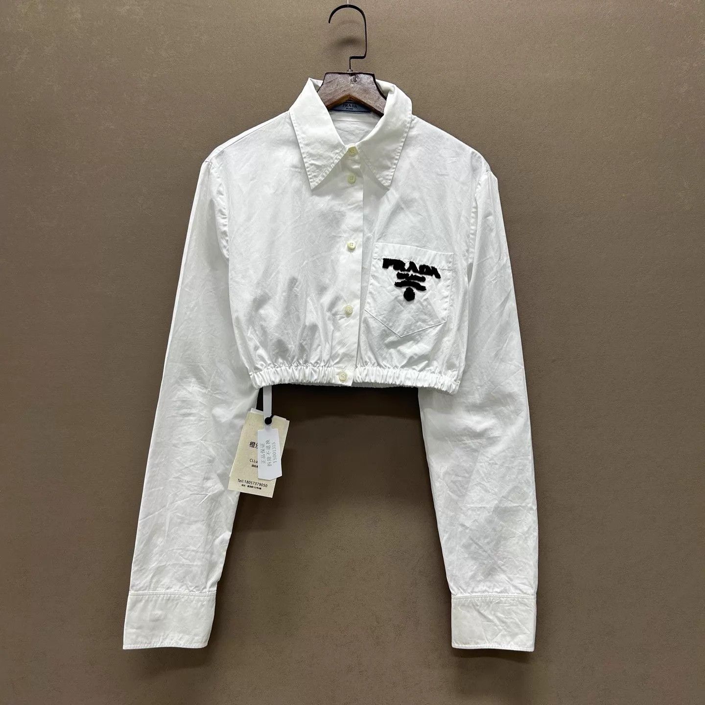 Prada Prada 99 New white logo short-sleeve shirt 44 Size M / US 6-8 / IT 42-44 - 1 Thumbnail