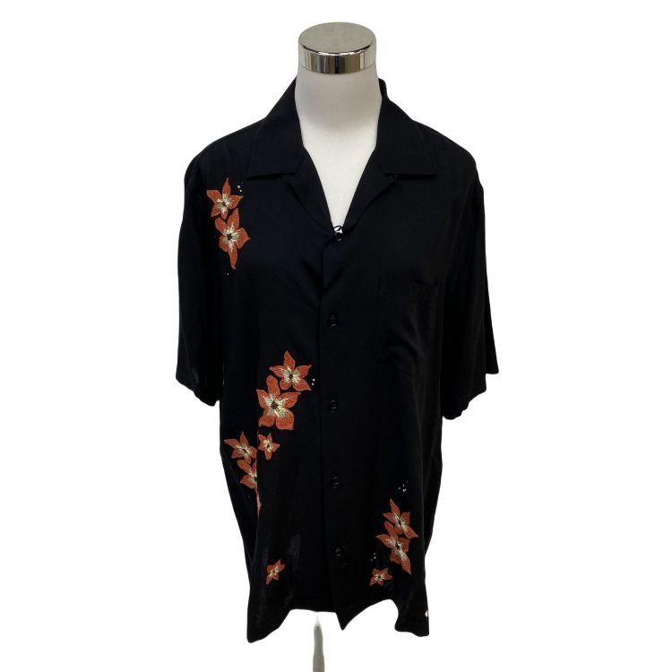 Celine Celine Floral Embroidery Short Sleeve Shirt Size 39 Size US M / EU 48-50 / 2 - 1 Thumbnail