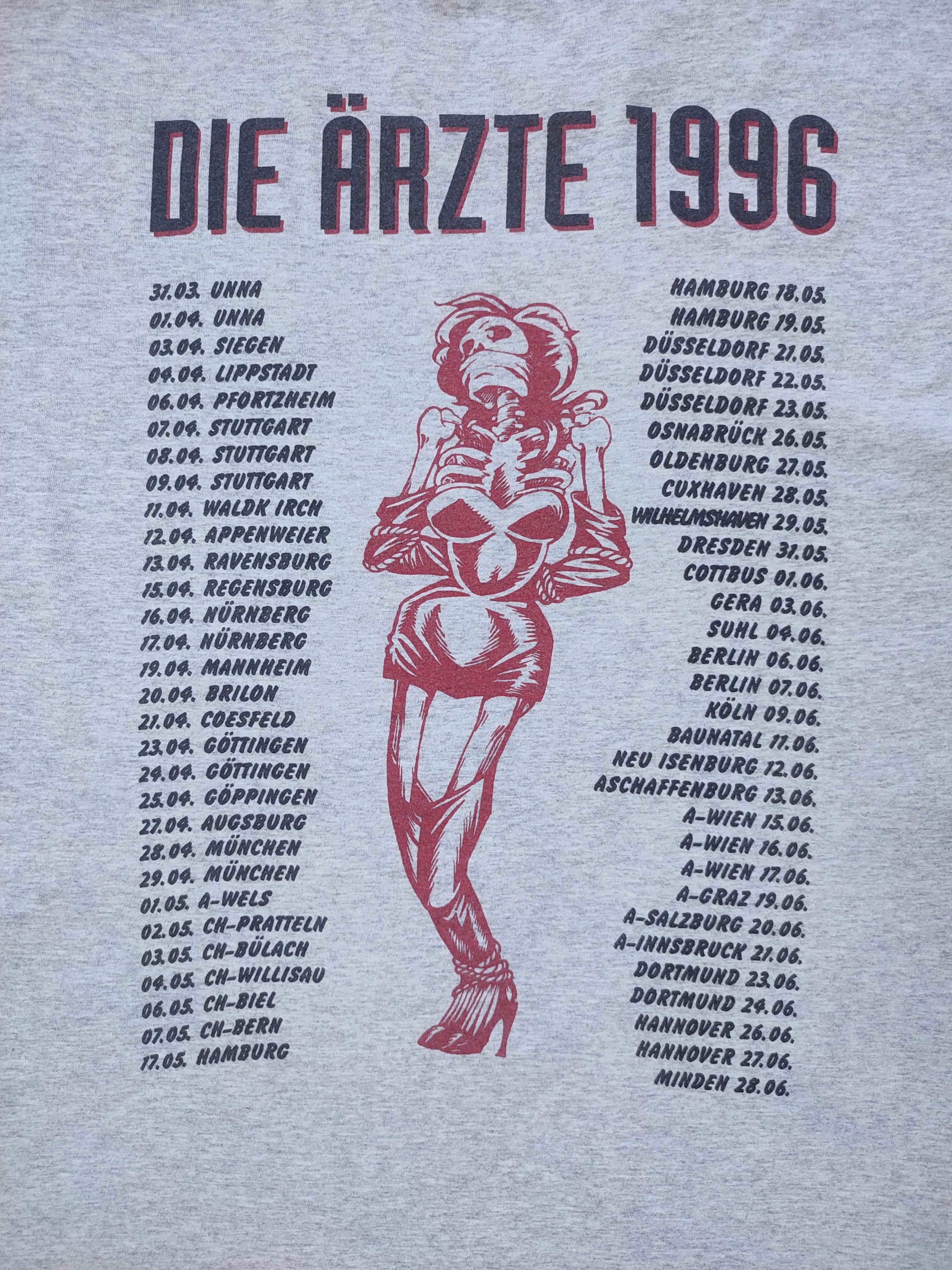 Band Tees × Vintage Die Arzte Vintage Rock Band Tour T-shirt Size US XL / EU 56 / 4 - 6 Thumbnail