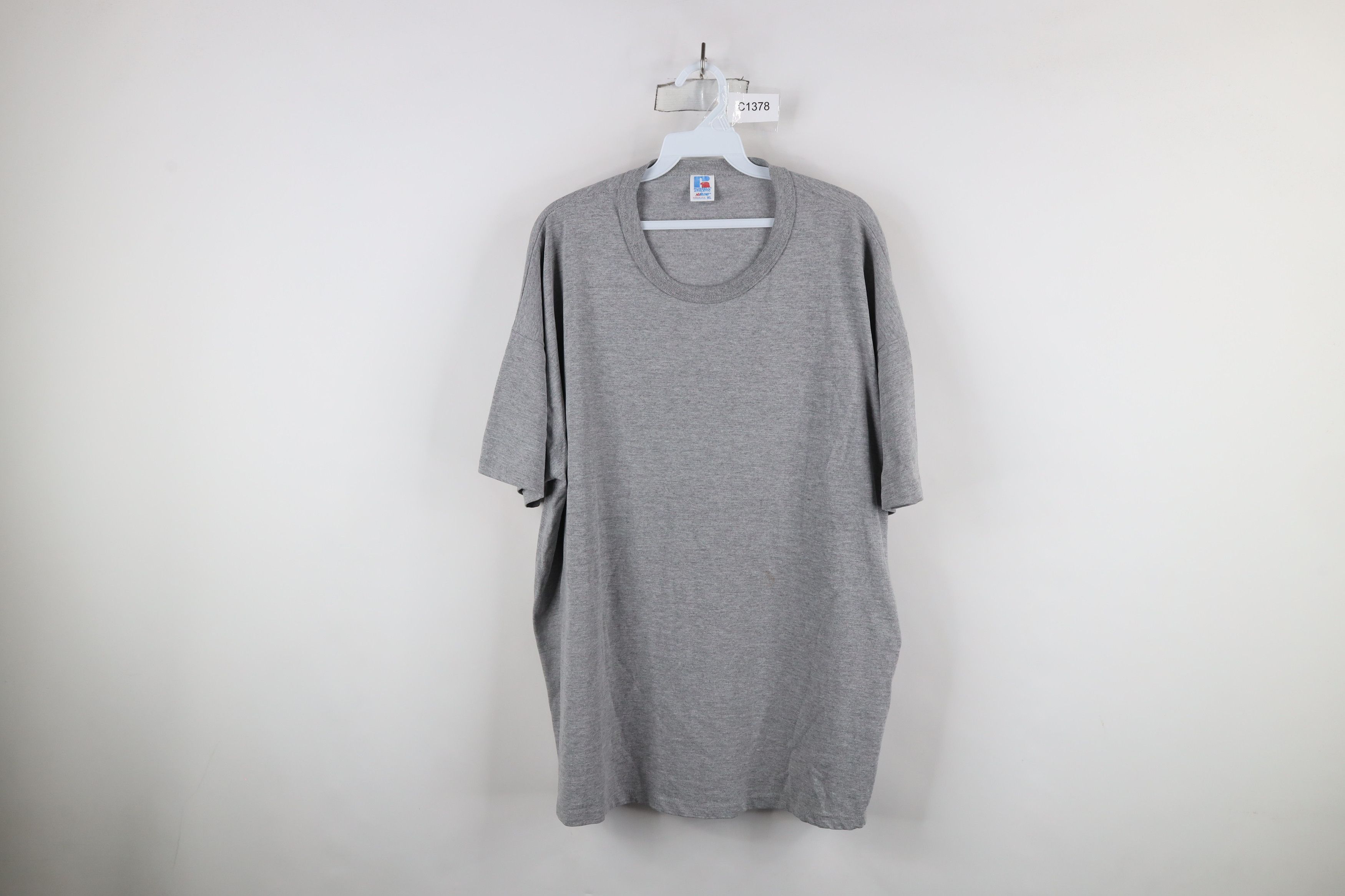 Russell Athletic × Vintage Vintage 90s Russell Athletic Blank Short Sleeve T-Shirt USA Size US XL / EU 56 / 4 - 1 Thumbnail