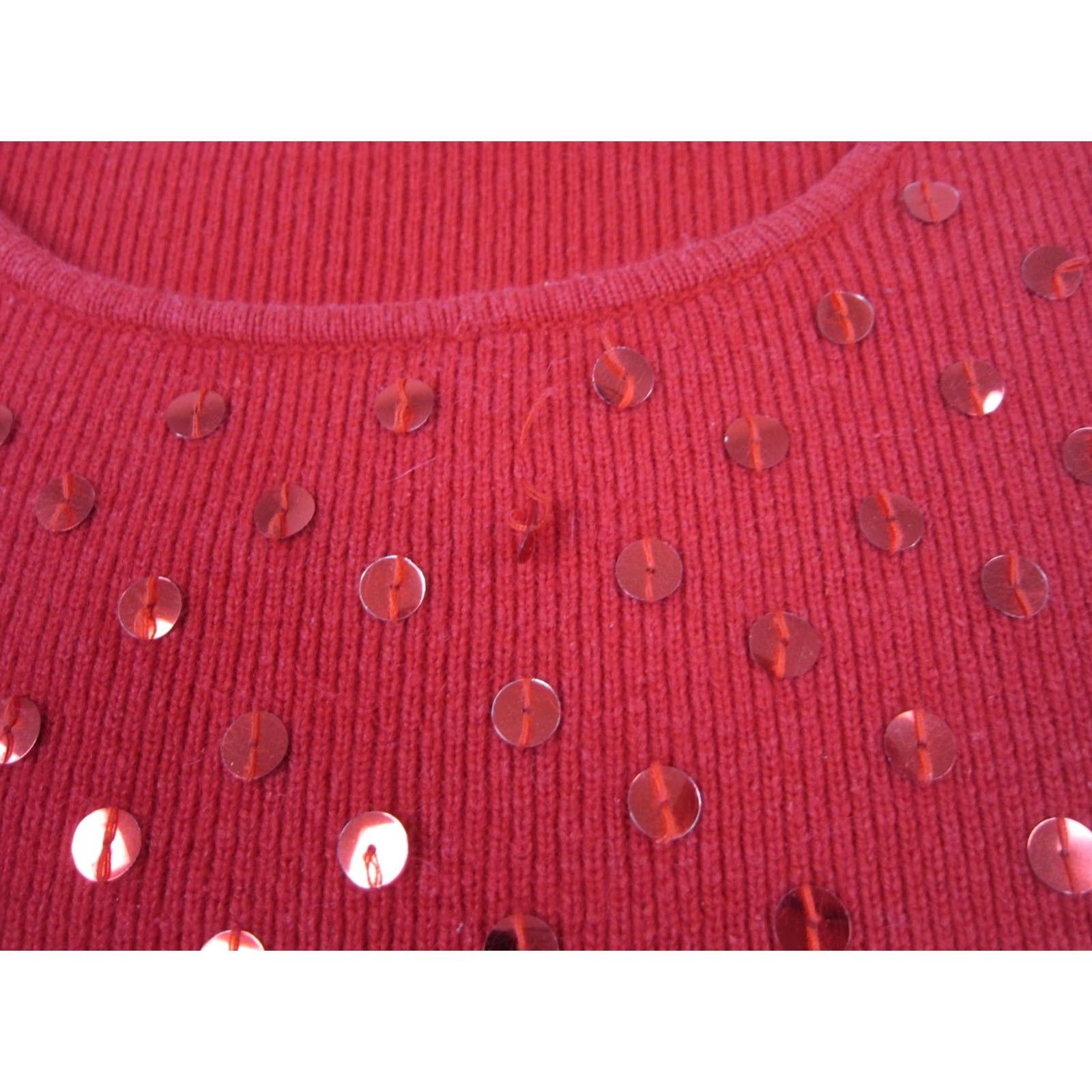 Vintage VINTAGE Jaclyn Smith Sweater Womens XL Red Sequin Silk Angora 90s Size XL / US 12-14 / IT 48-50 - 4 Thumbnail